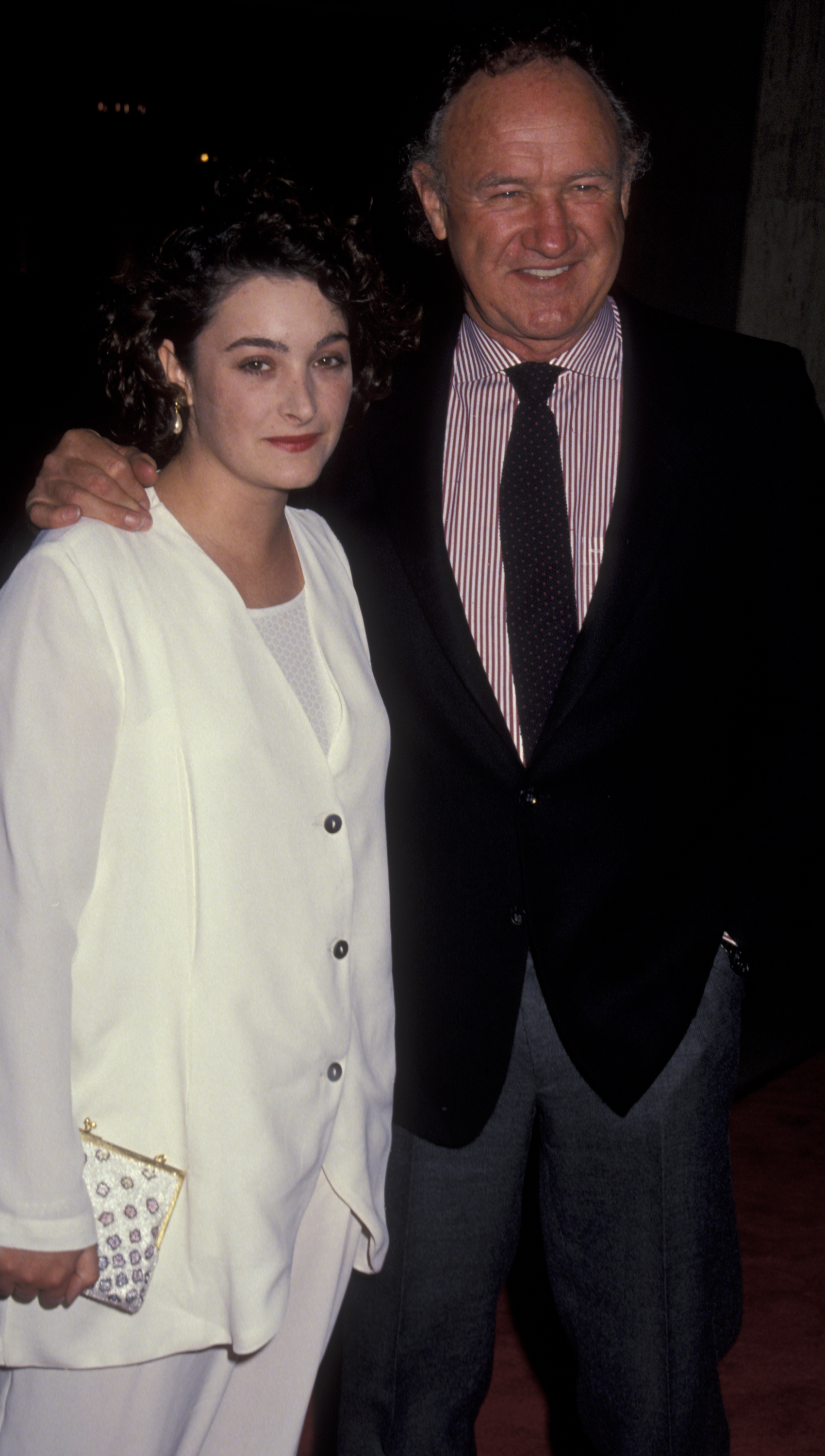 Gene Hackman and his daughter, Leslie Hackman, at the "Class Action" premiere in Century City, California, on March 13, 1991 | Source: Getty Images