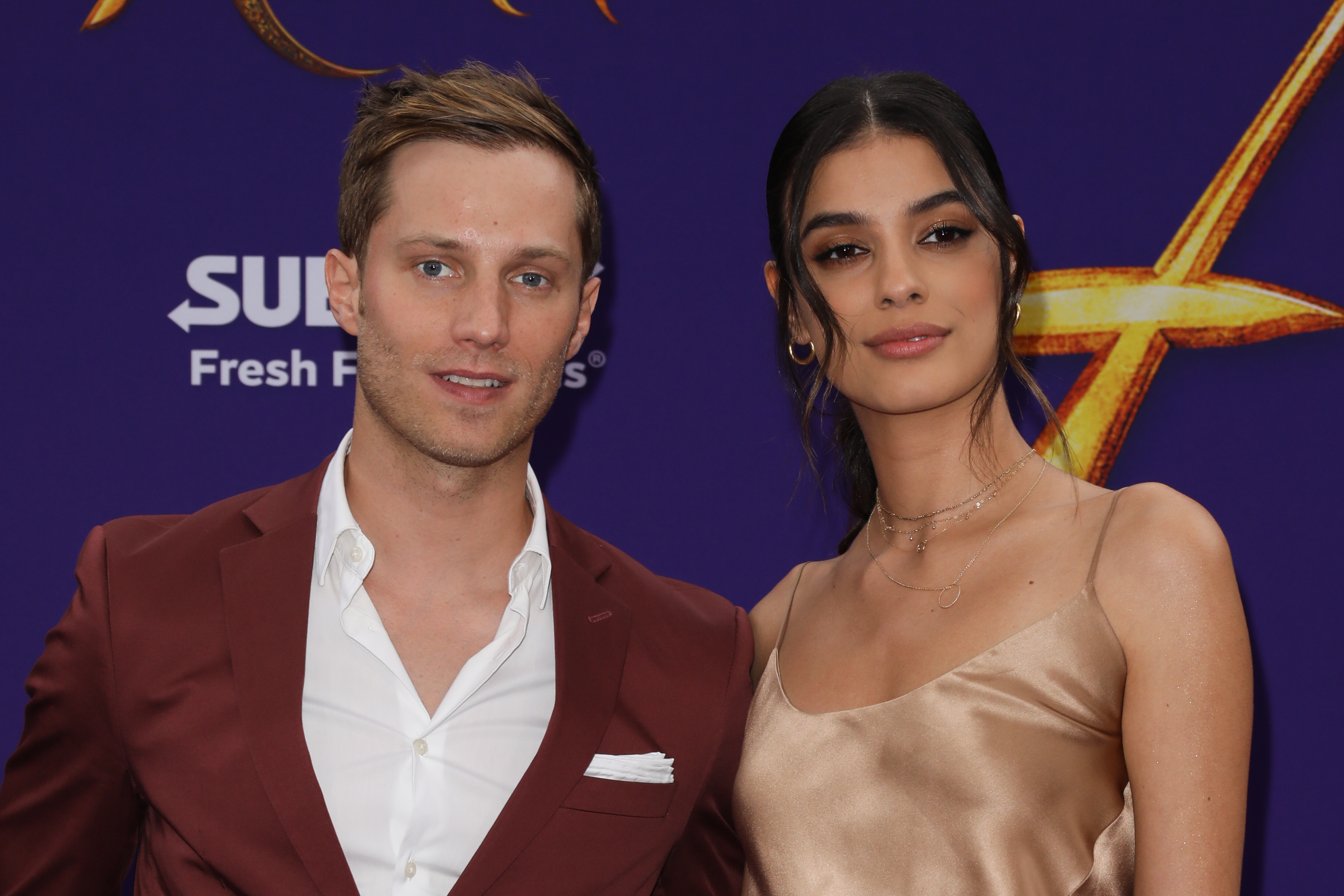 Jonathan Keltz and Laysla De Oliveira attend the premiere of Disney's "Aladdin" on May 21, 2019, in Los Angeles, California. | Source: Getty Images