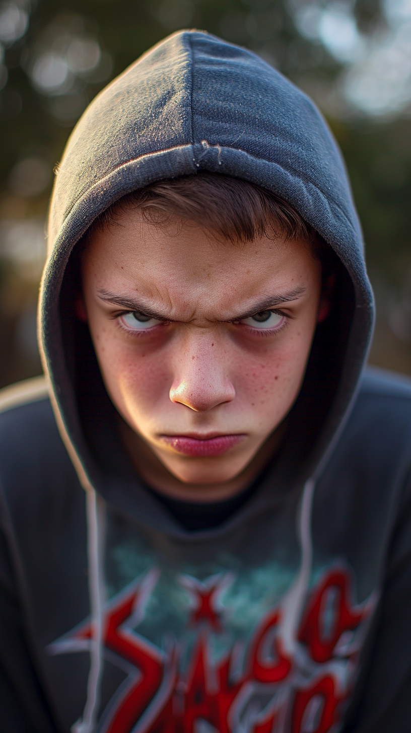 An angry teenage boy | Source: Midjourney