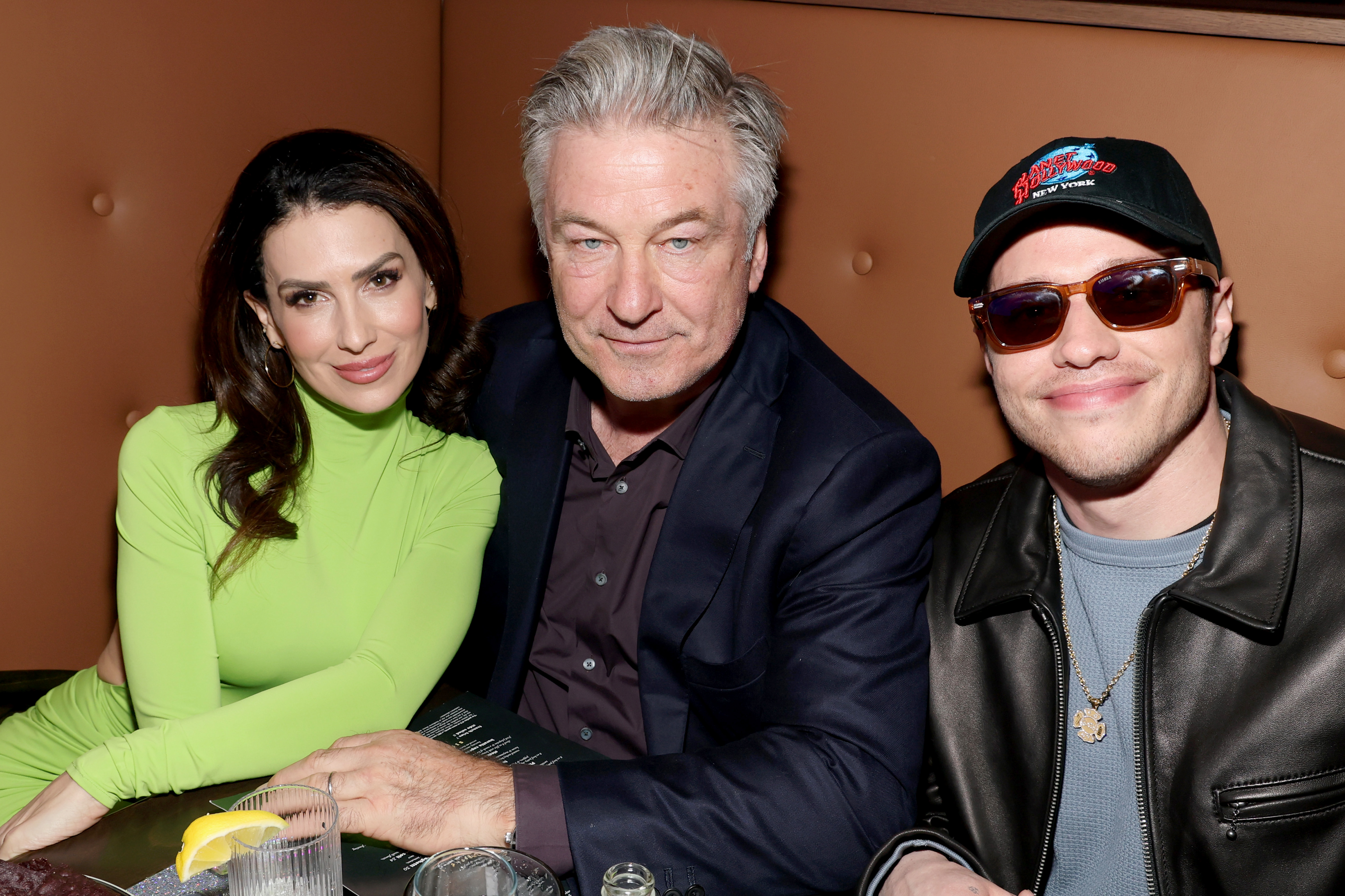 Hilaria Baldwin, Alec Baldwin, and Pete Davidson attend the Grand Opening of the brand new Planet Hollywood NYC on March 11, 2025, in New York City | Source: Getty Images