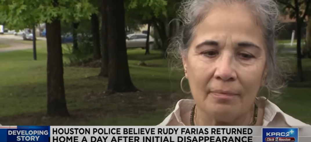 Pauline Sanchez-Rodriguez spricht am 7. Juli 2023 über den Fall ihres Neffen Rudolph "Rudy" Farias IV, nachdem sie wieder mit ihm vereint wurde | Quelle: YouTube/KPRC 2 Click2Houston