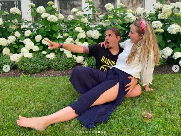 Prince Jackson and his fiancée sharing a playful moment outside. | Source: Instagram/princejackson