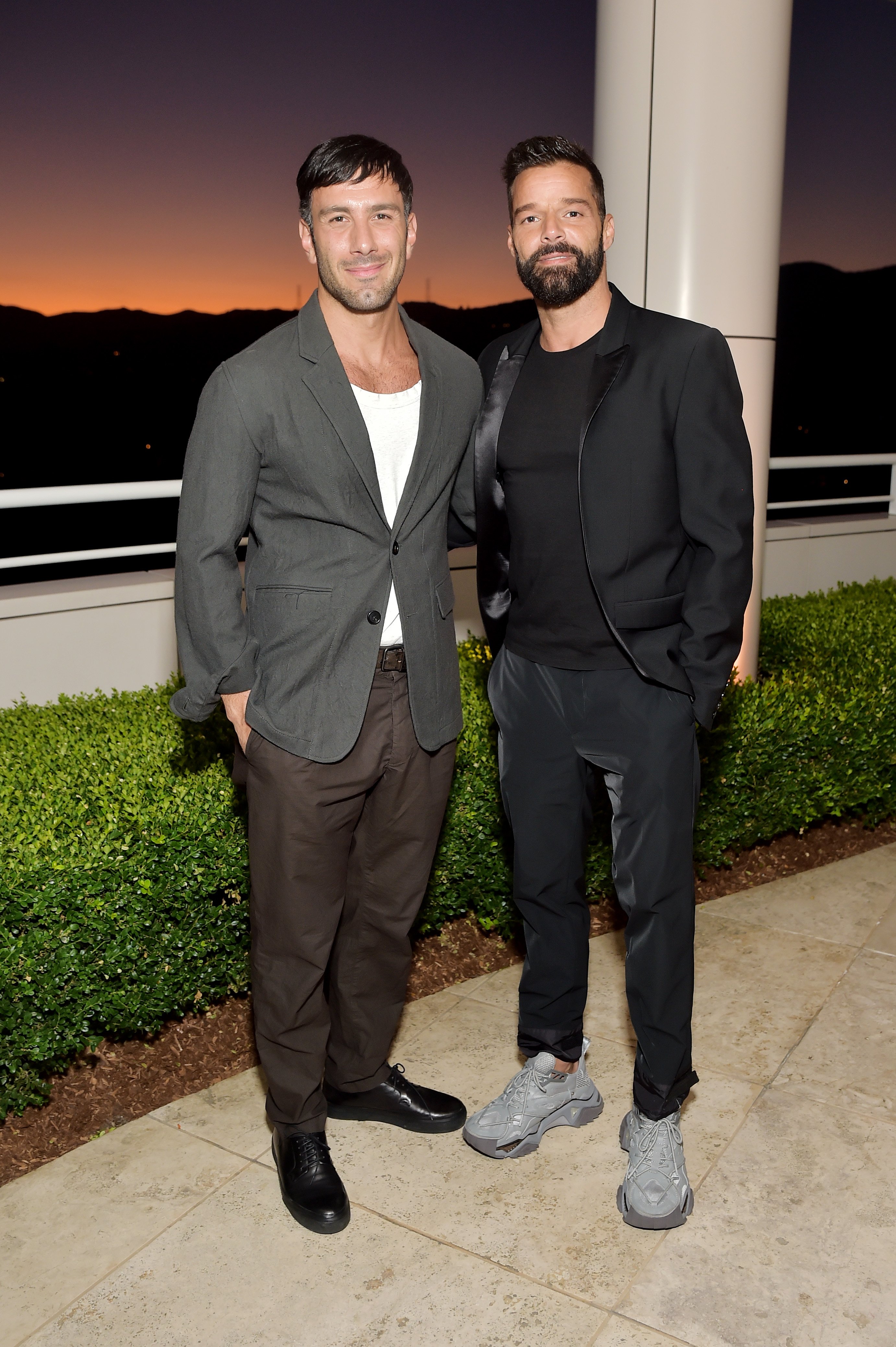 wan Yosef and Ricky Martin attend The J. Paul Getty Medal Dinner on September 16, 2019 in Los Angeles, California. | Source: Getty Images.
