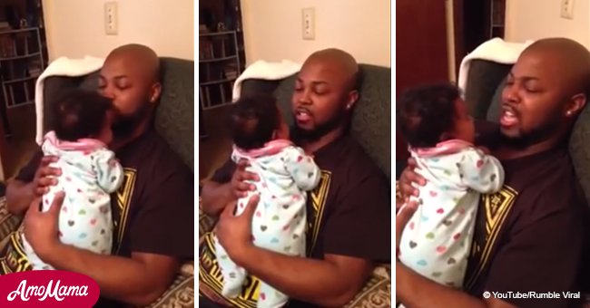Video of ridiculous argument dad has with 2-month-old baby daughter