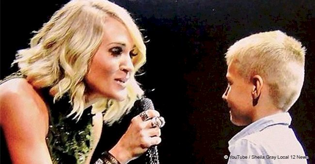 Carrie Underwood invites a little boy with Tourette syndrome on stage to sing with her