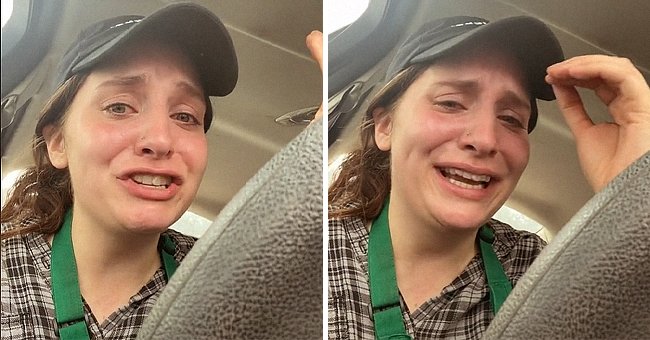 A viral video of a Starbucks worker sobbing in her car | Photo:Tiktok.com/@rachelkeaton