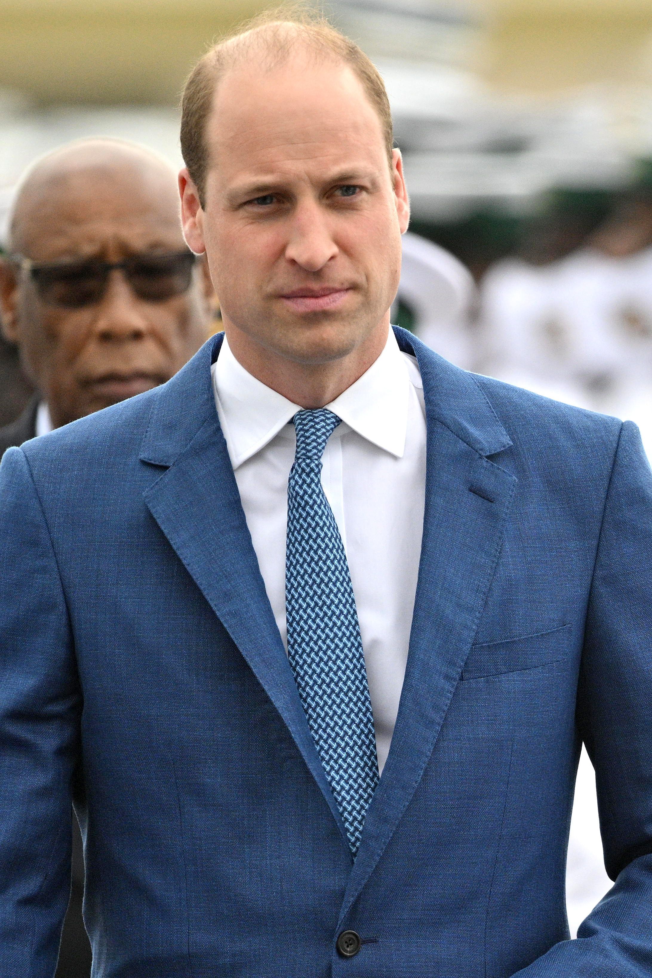 Prince William, Duke of Cambridge during the official arrival at Lynden Pindling International Airport on March 24, 2022 in Nassau, Bahamas | Source: Getty Images