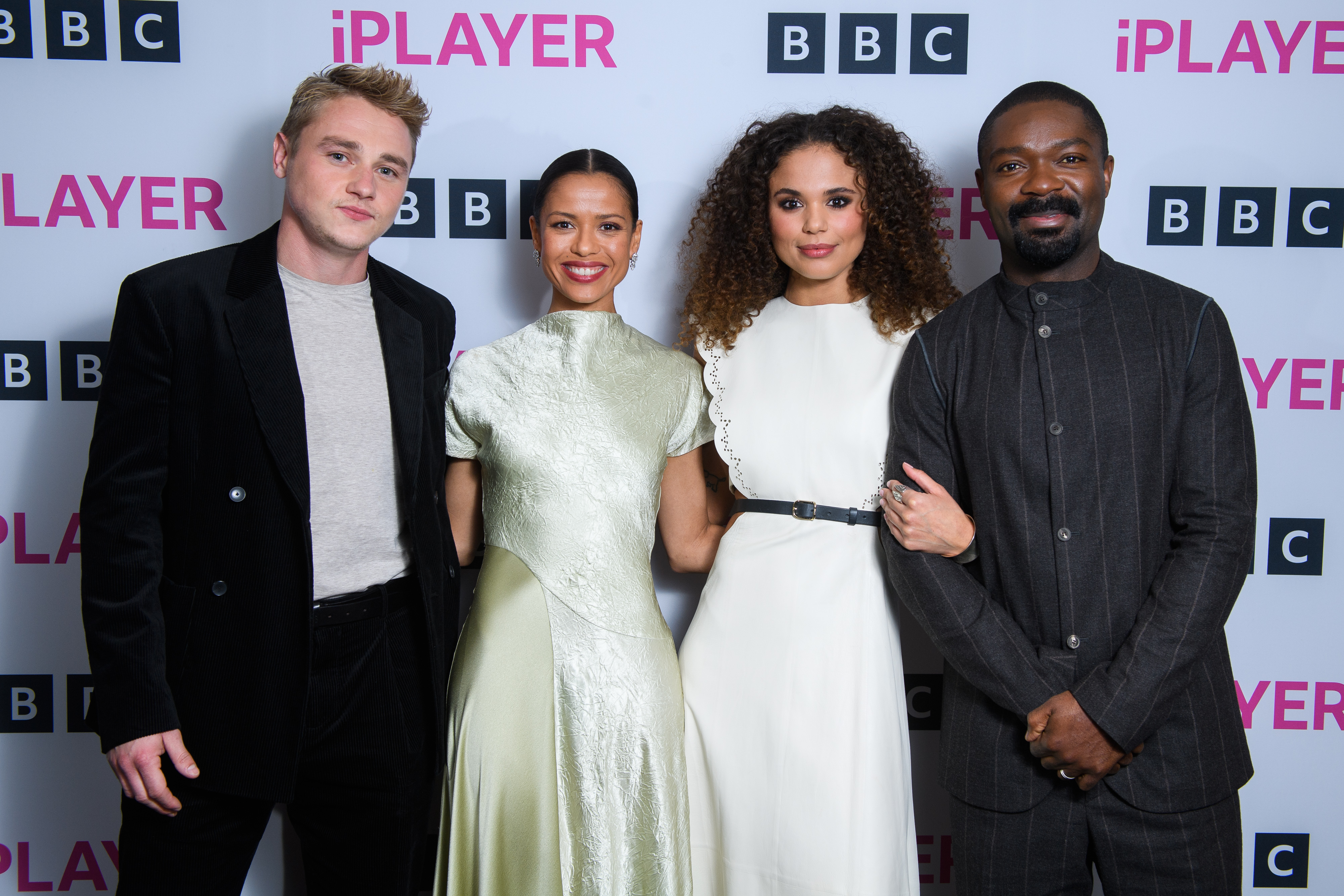 Ben Hardy, Gugu Mbatha-Raw, Jessica Plummer and David Oyelowo at The Courthouse Hotel on December 08, 2021, in London, England. | Source: Getty Images