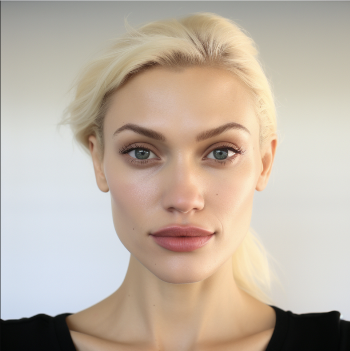 How Gwena Stefani would look with natural make up according to an AI-generated photo | Source: Midjourney