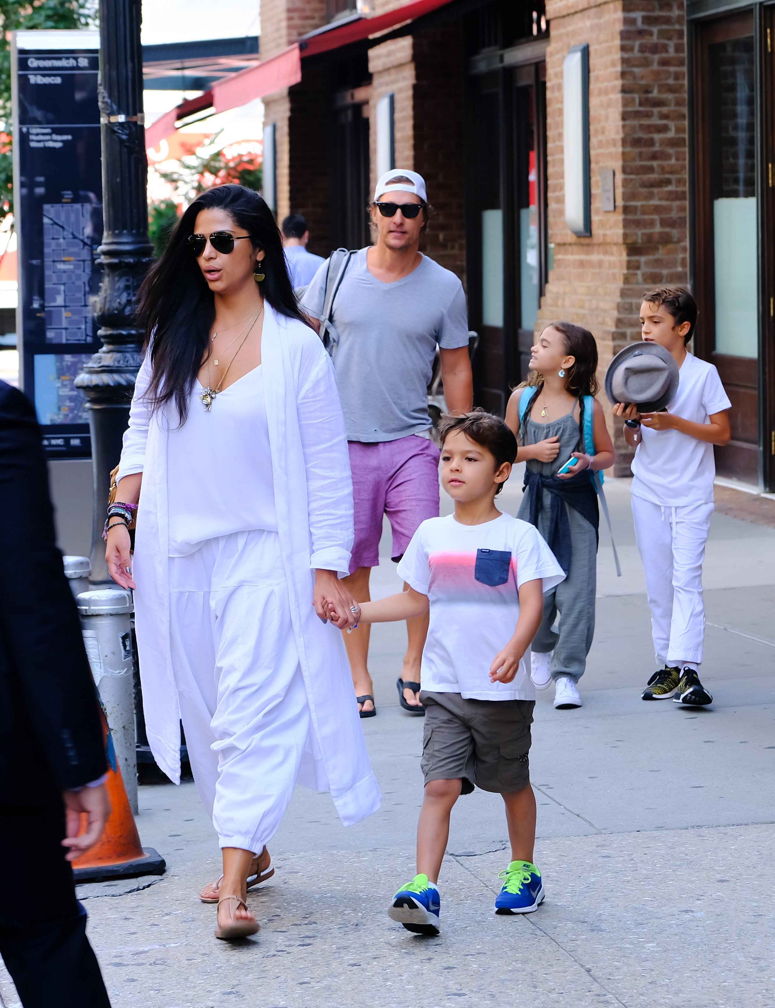 Matthew McConaughey, Camila Alves, and their children spotted in Soho on August 8, 2018 in New York City. | Source: Getty Images