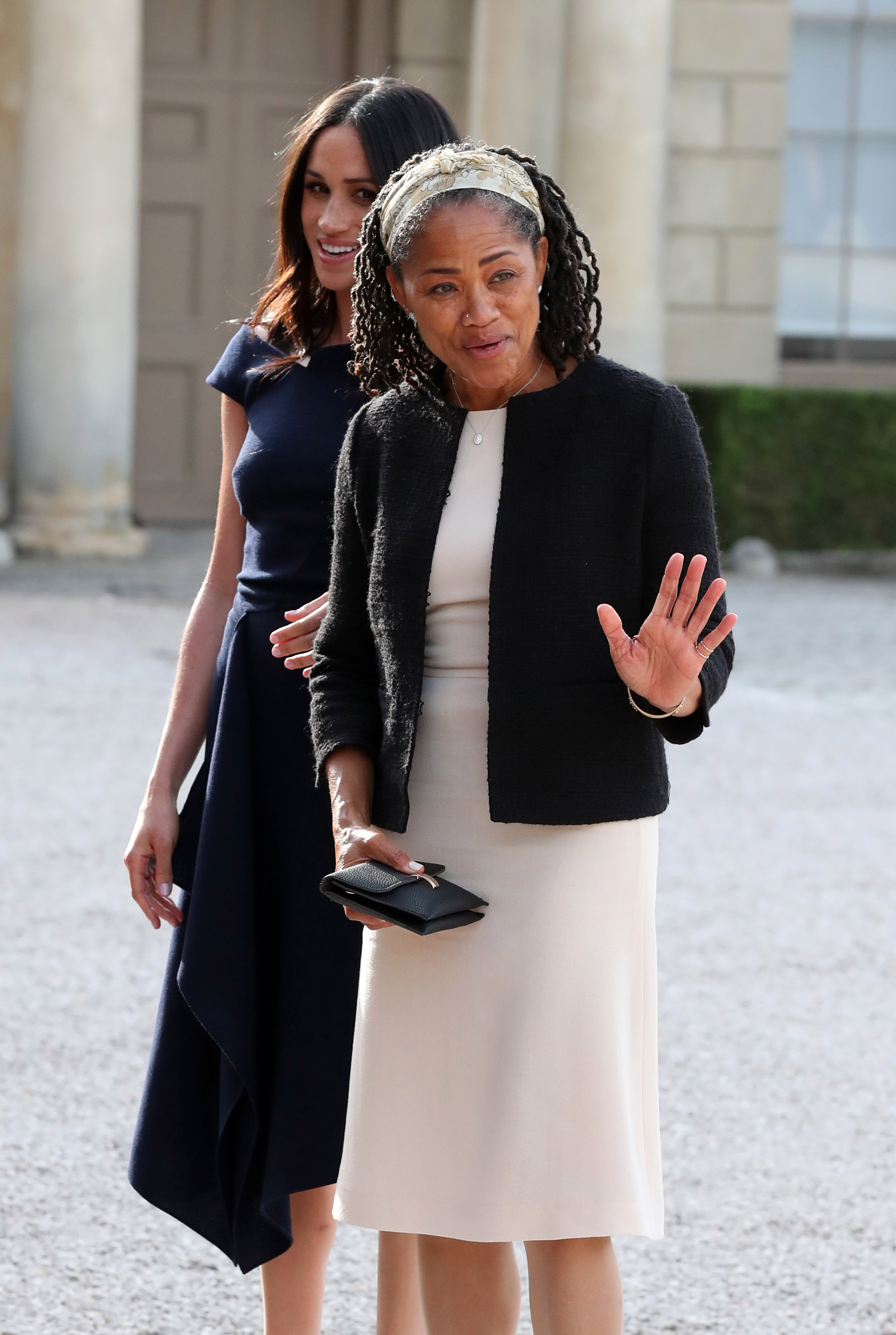 Meghan Markle and Doria Ragland during the Cliveden House Hotel on the National Trust's Cliveden Estate on May 18, 2018 | Getty Images