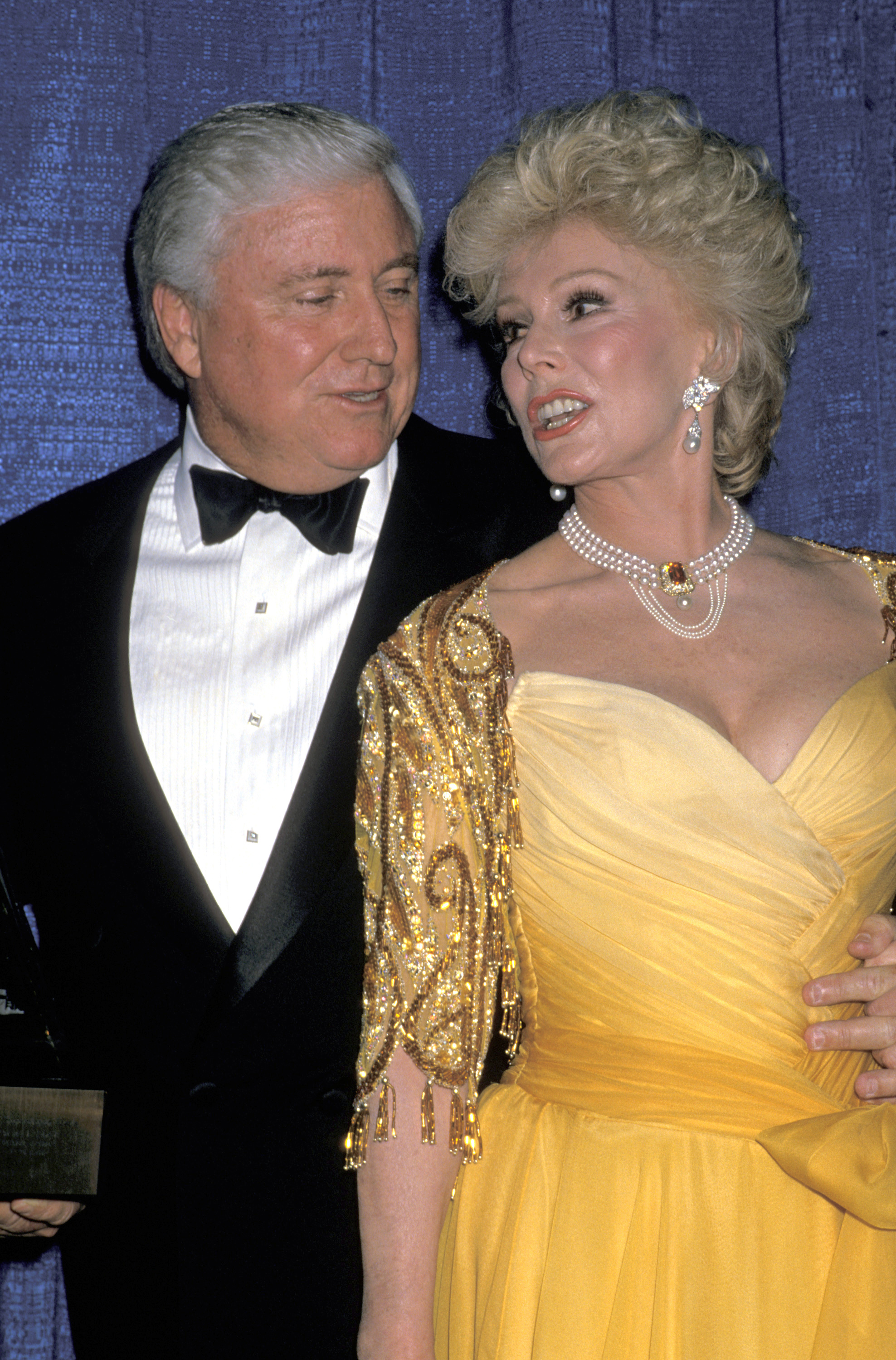 Merv Griffin and Eva Gabor at the 20th Annual Scopus Awards in 1990 | Source: Getty Images