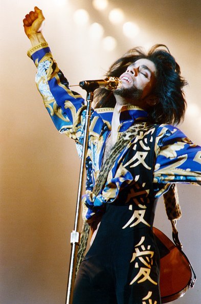Prince in concert at Maine Road, Manchester. The Nude tour, 21st August 1990 | Photo: Getty Images