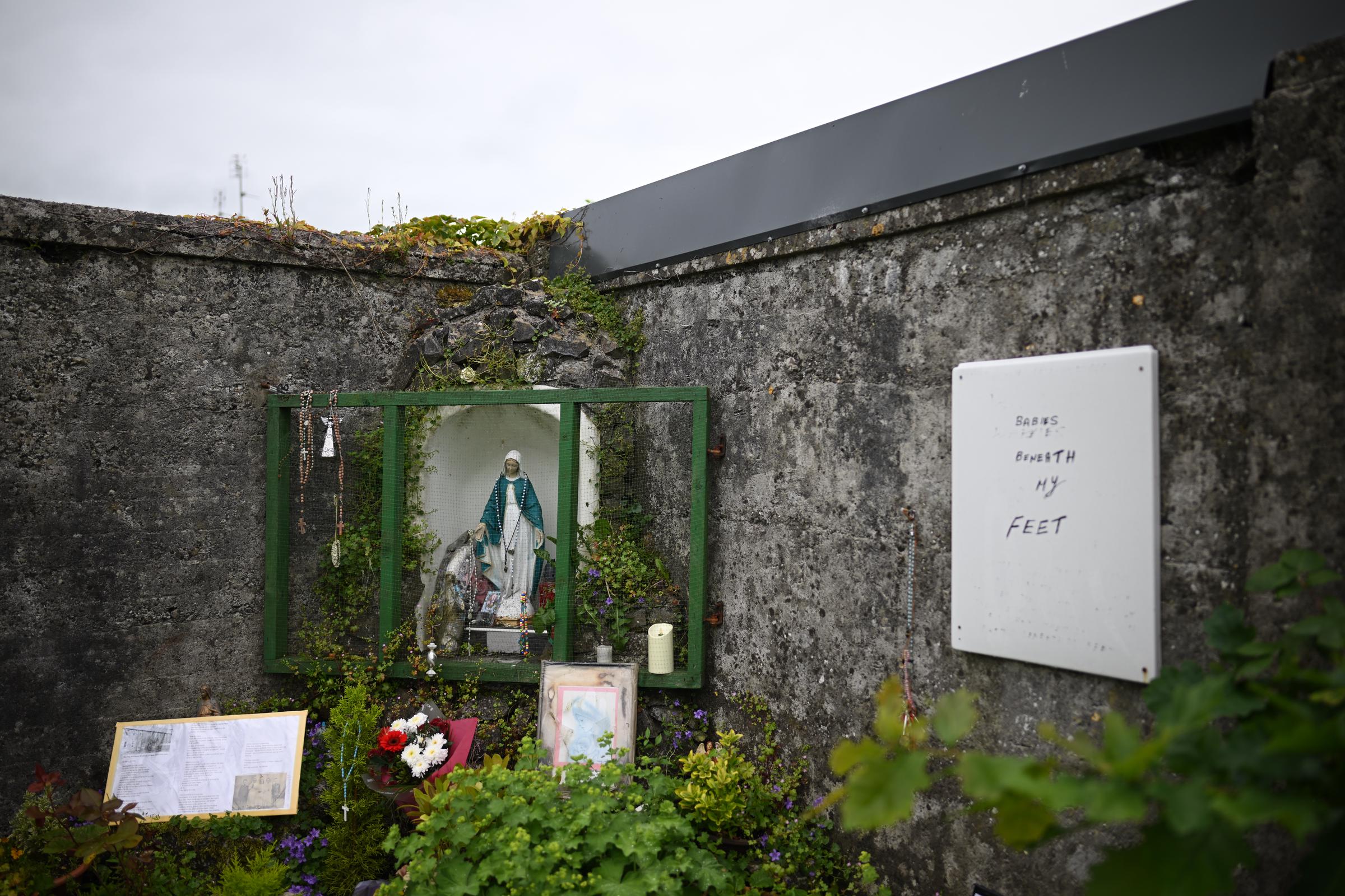 A closeup view of the remembrance garden on the former site of the Bon Secours Mother and Baby home, dated June 15, 2025, in Tuam, Ireland | Source: Getty Images