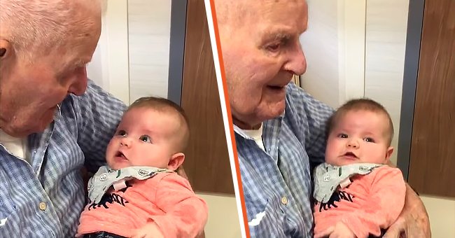 Ein Mann, der 108 Jahre alt ist, trifft seinen nach ihm benannten Enkel. | Quelle: Youtube.com/LoveWhatMatters
