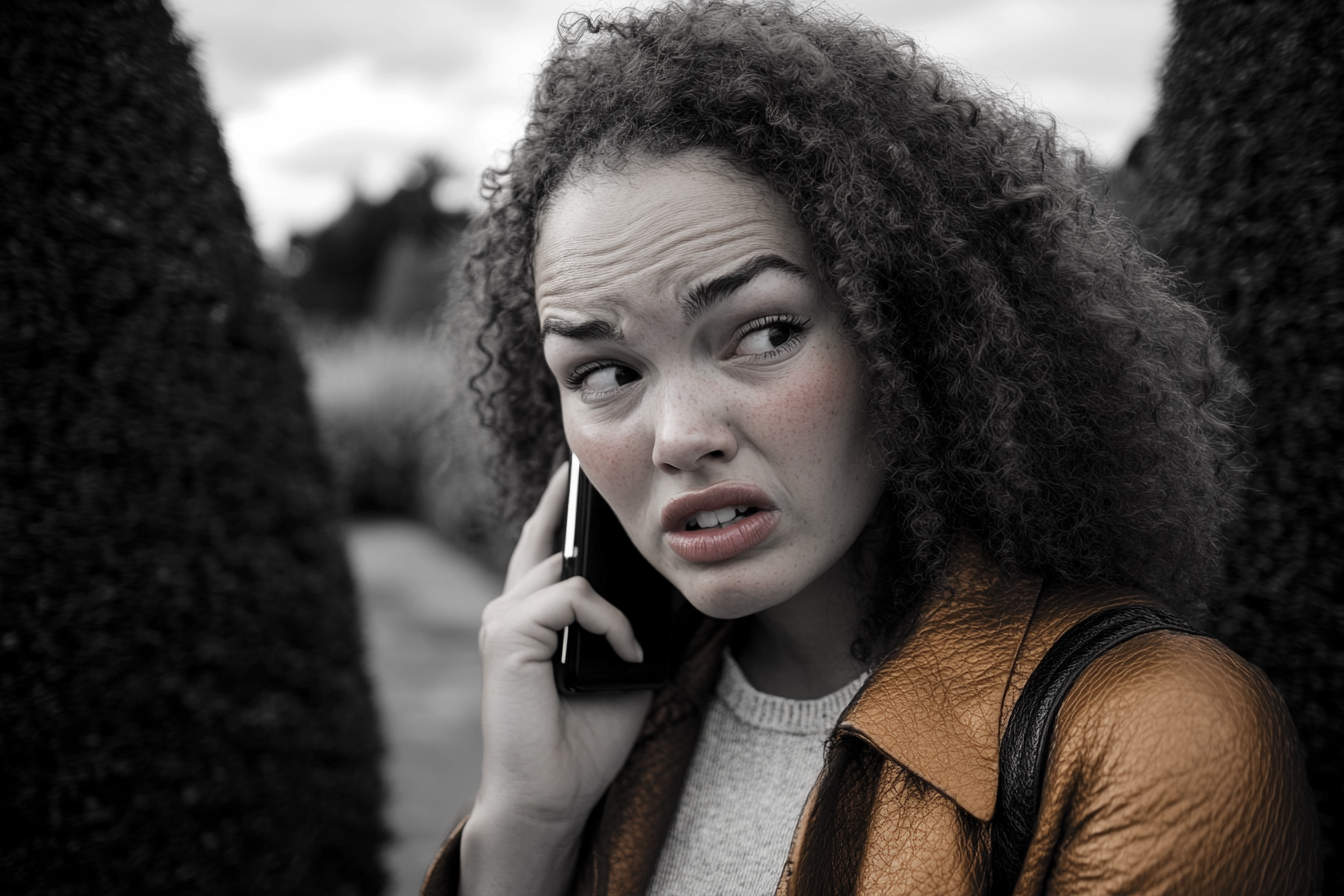 A woman making a phone call | Source: Midjourney