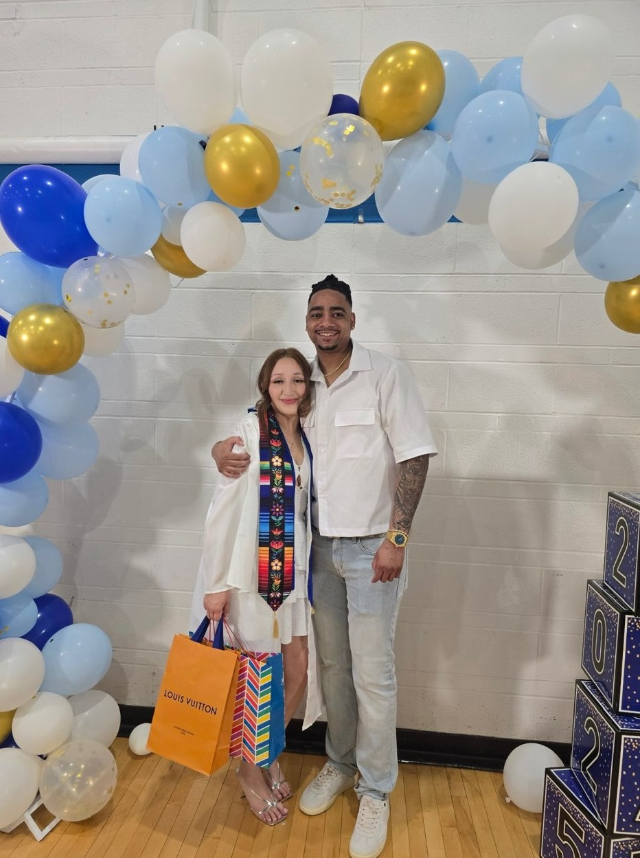 Andrea Medina and her partner, in a photo posted on May 2, 2026 | Source: Facebook/Veygas Davis