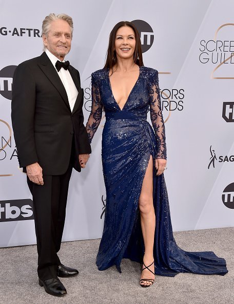 Michael Douglas and Catherine Zeta-Jones attend the 25th Annual Screen Actors Guild Awards at The Shrine Auditorium on January 27, 2019 in Los Angeles, California | Photo: Getty Images