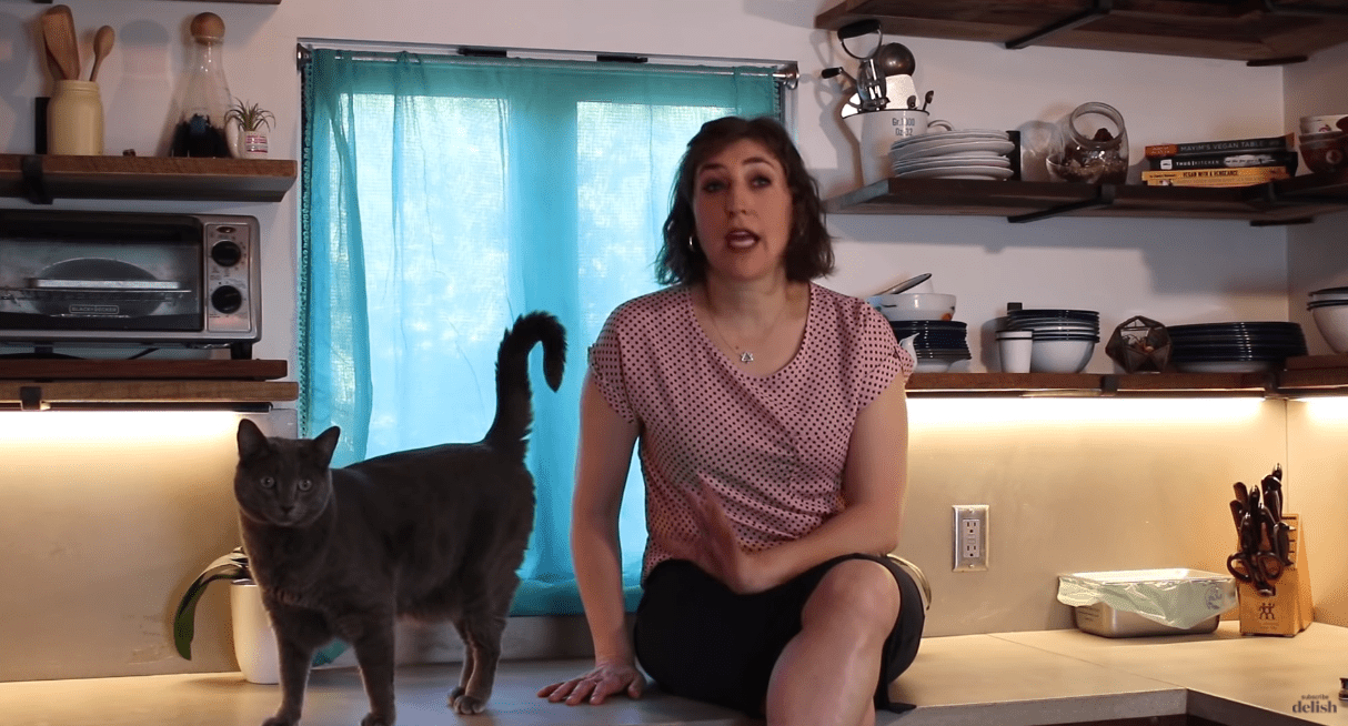 Actress Mayim Bialik in her home in Los Angeles | Source: YouTube/Mayim Bialik