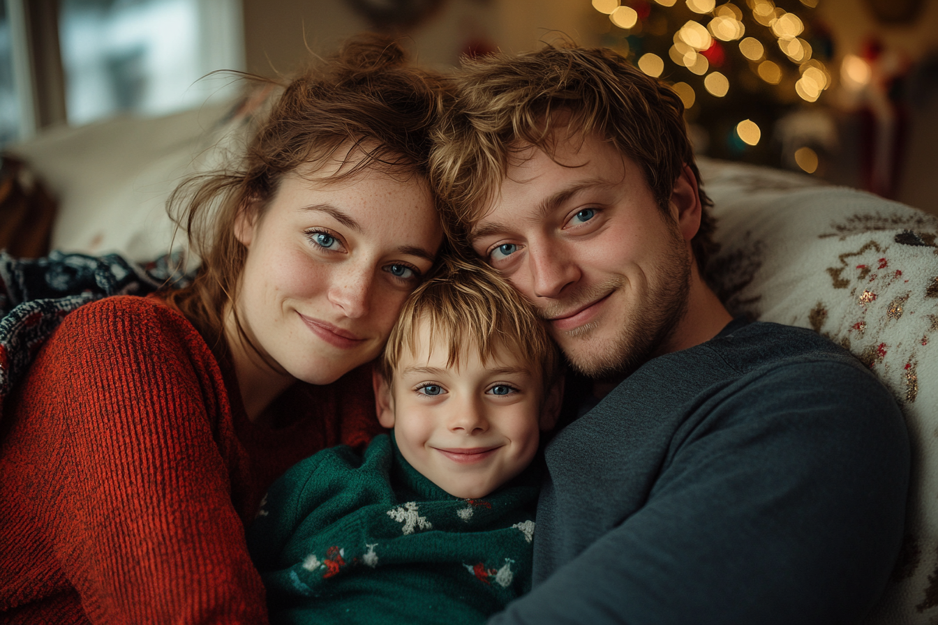 A happy family on Christmas | Source: Midjourney