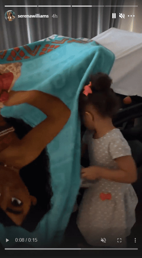 Serena Williams' daughter, Olympia, seen while playing with her mother in their handmade home | Photo: Instagram/serenawilliams
