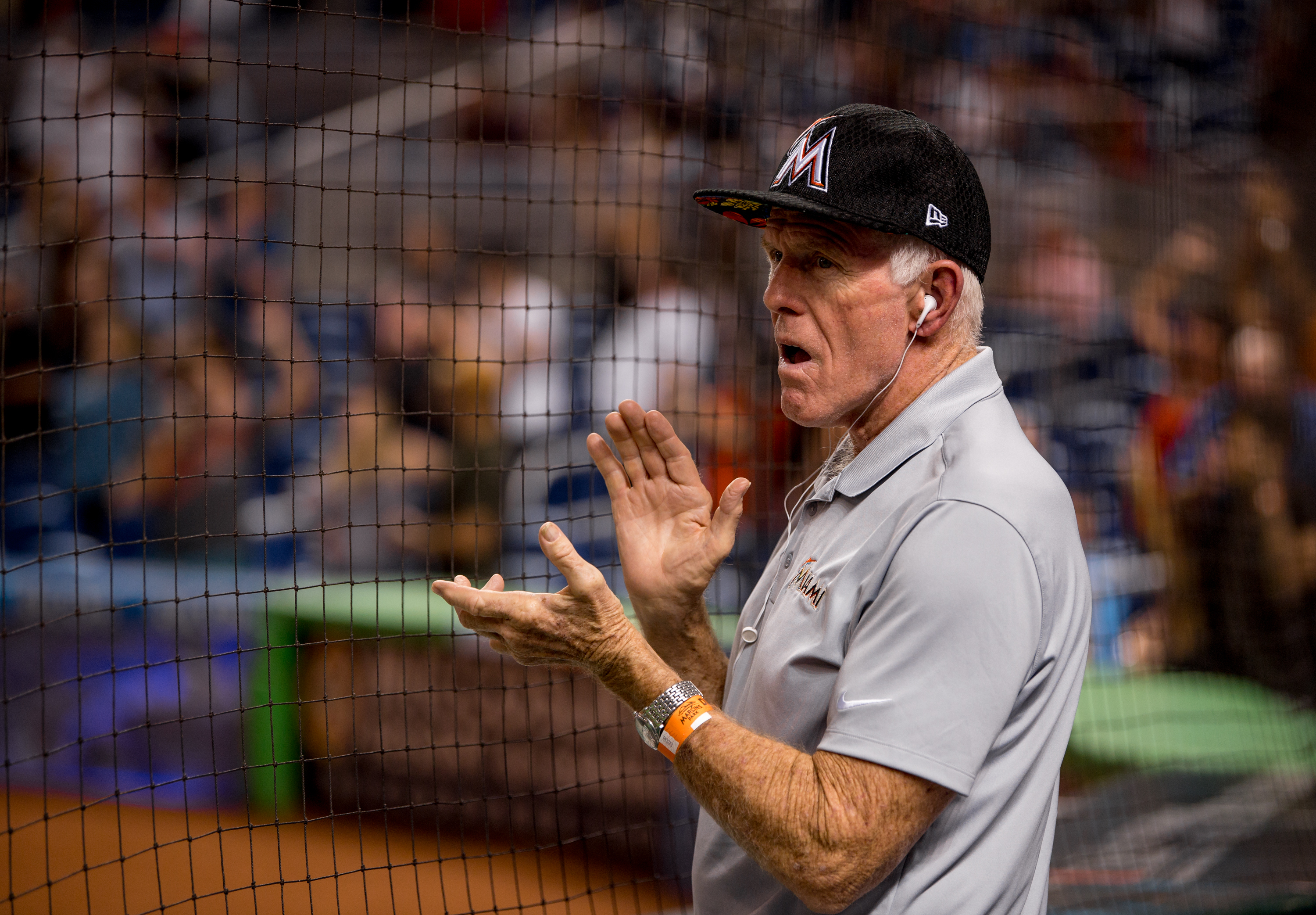 Mike Stanton, at Marlins Park on September 28, 2017, in Miami, Florida. | Source: Getty Images