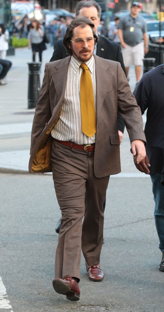 Christian Bale is seen filming "American Hustle" on May 17, 2013 in Boston, Massachusetts. | Source: Getty Images