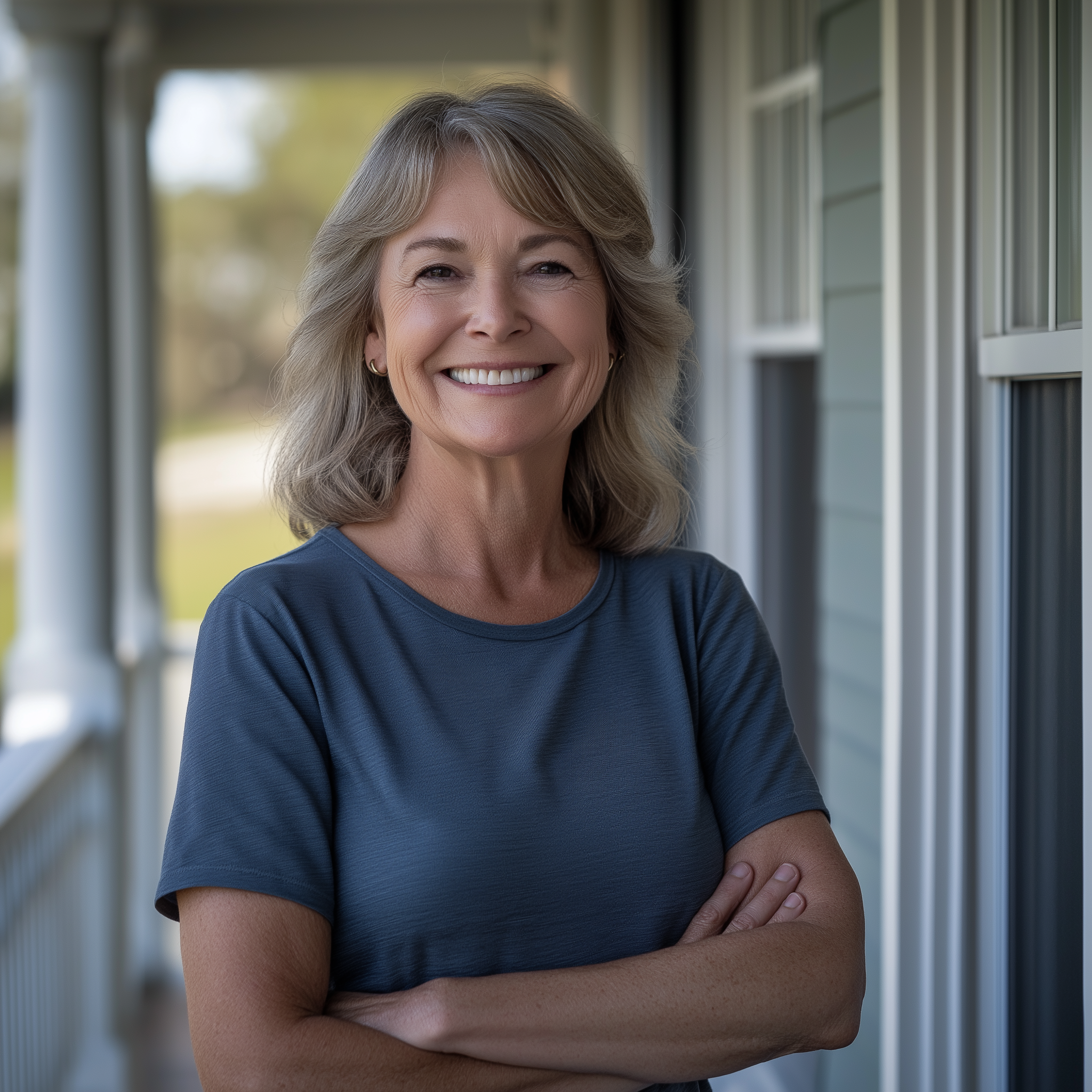 A smiling middle-aged woman | Source: Midjourney