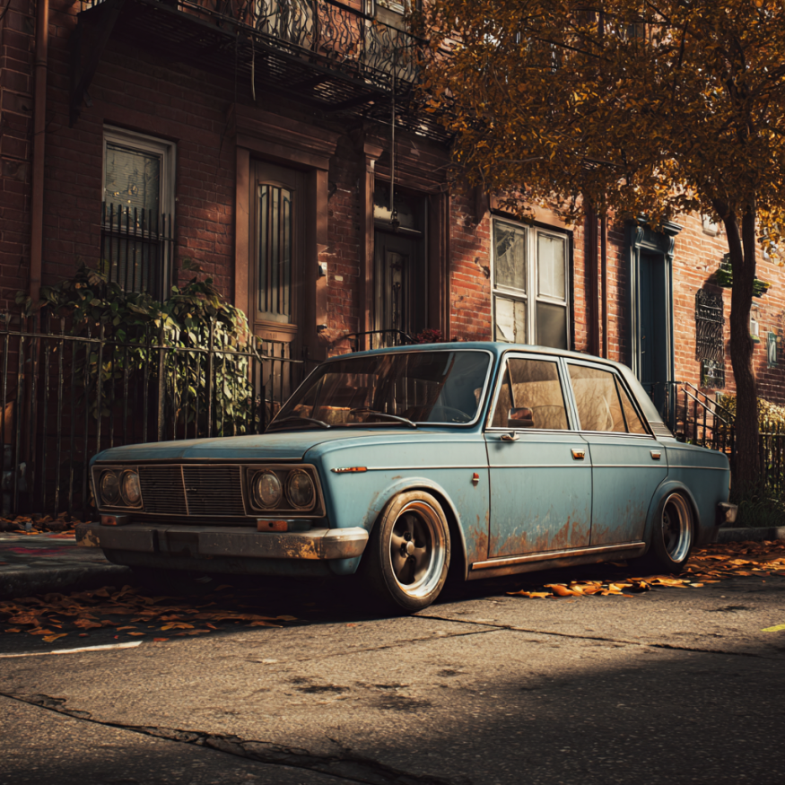 An old sedan | Source: Midjourney