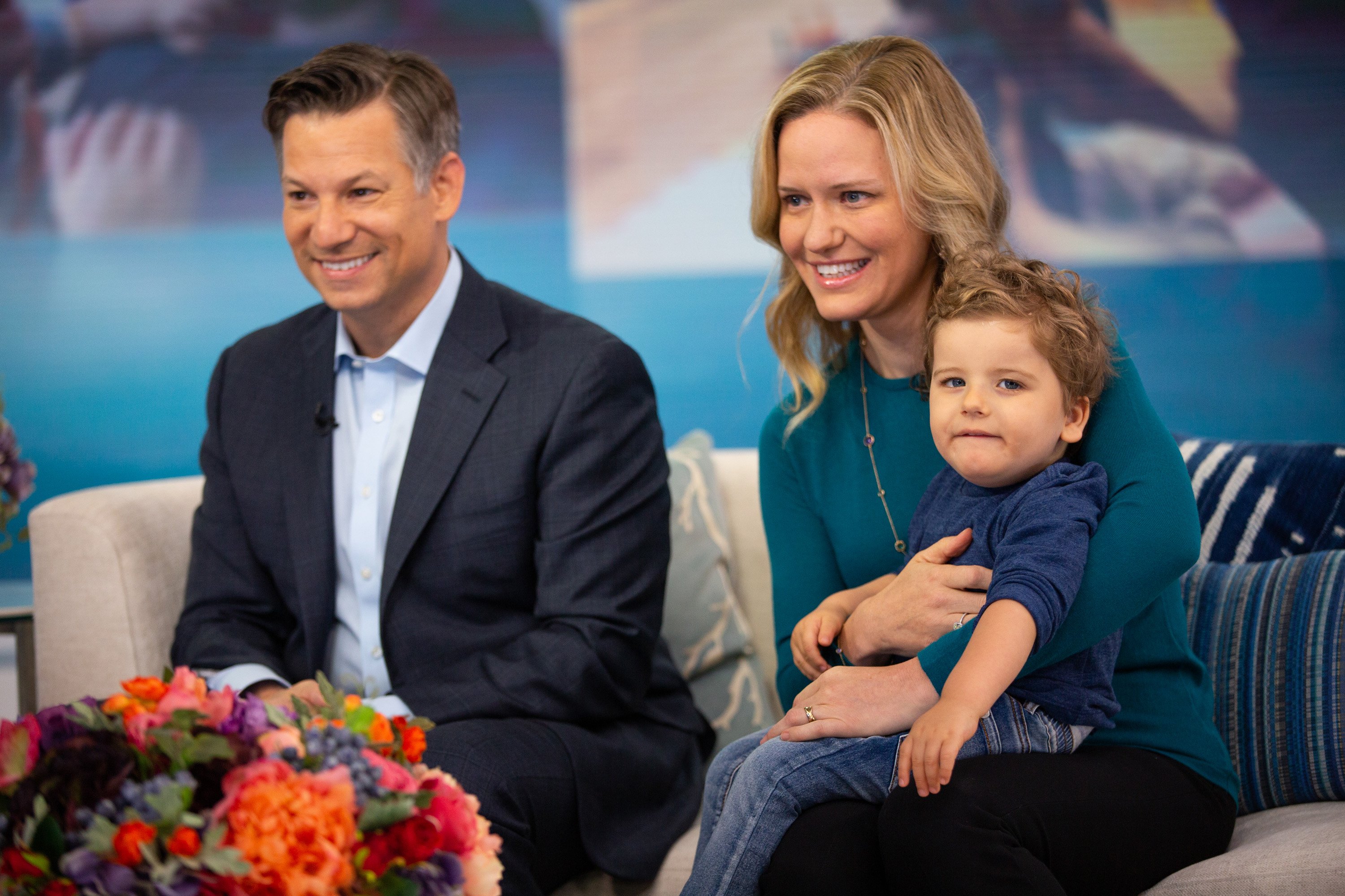 Richard Engel and his wife Mary Forrest, with son Henry during an appearance on the "TODAY" show on October 3, 2018 ┃Source: Getty Images