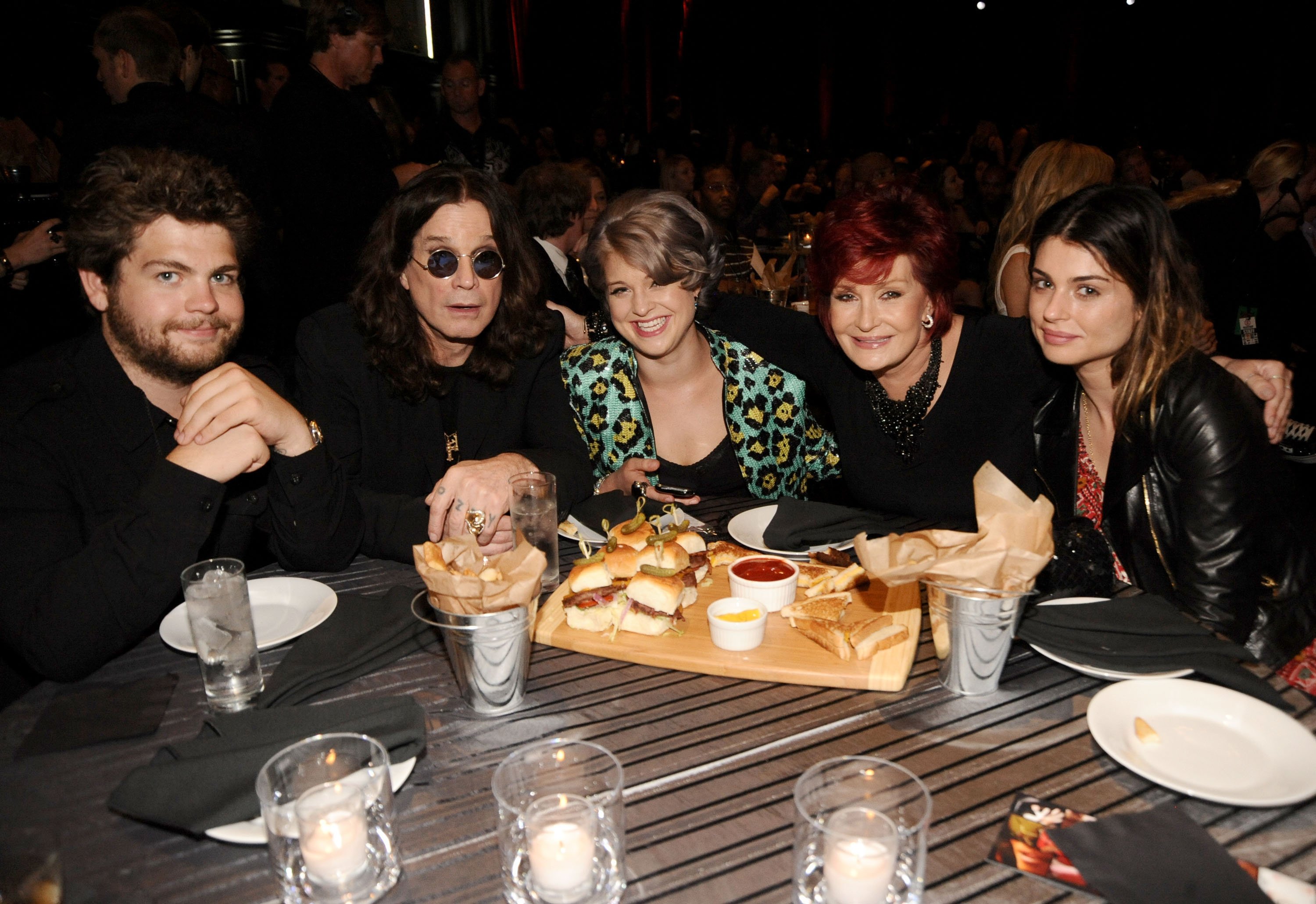 Pictured: (From left to right) Jack Osbourne, Ozzy Osbourne, Kelly Osbourne, Sharon Osbourne and Aimee Osbourne during Spike TV's 4th Annual "Guys Choice Awards" at Sony Studios on June 5, 2010 in Los Angeles, California. | Source: Getty Images