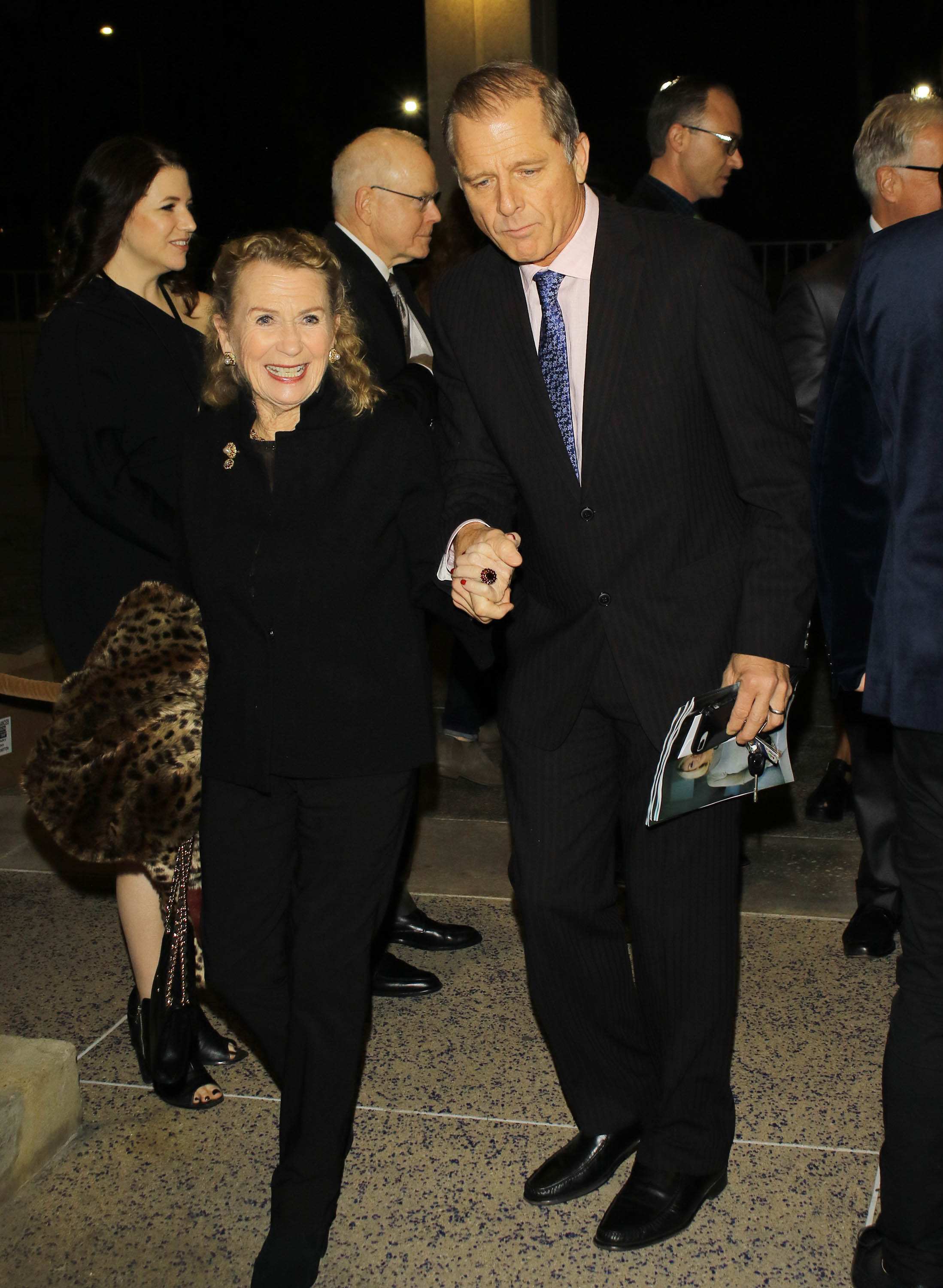 Maxwell Caufield and the actress are seen on January 23, 2020, in Los Angeles. | Source: Getty Images