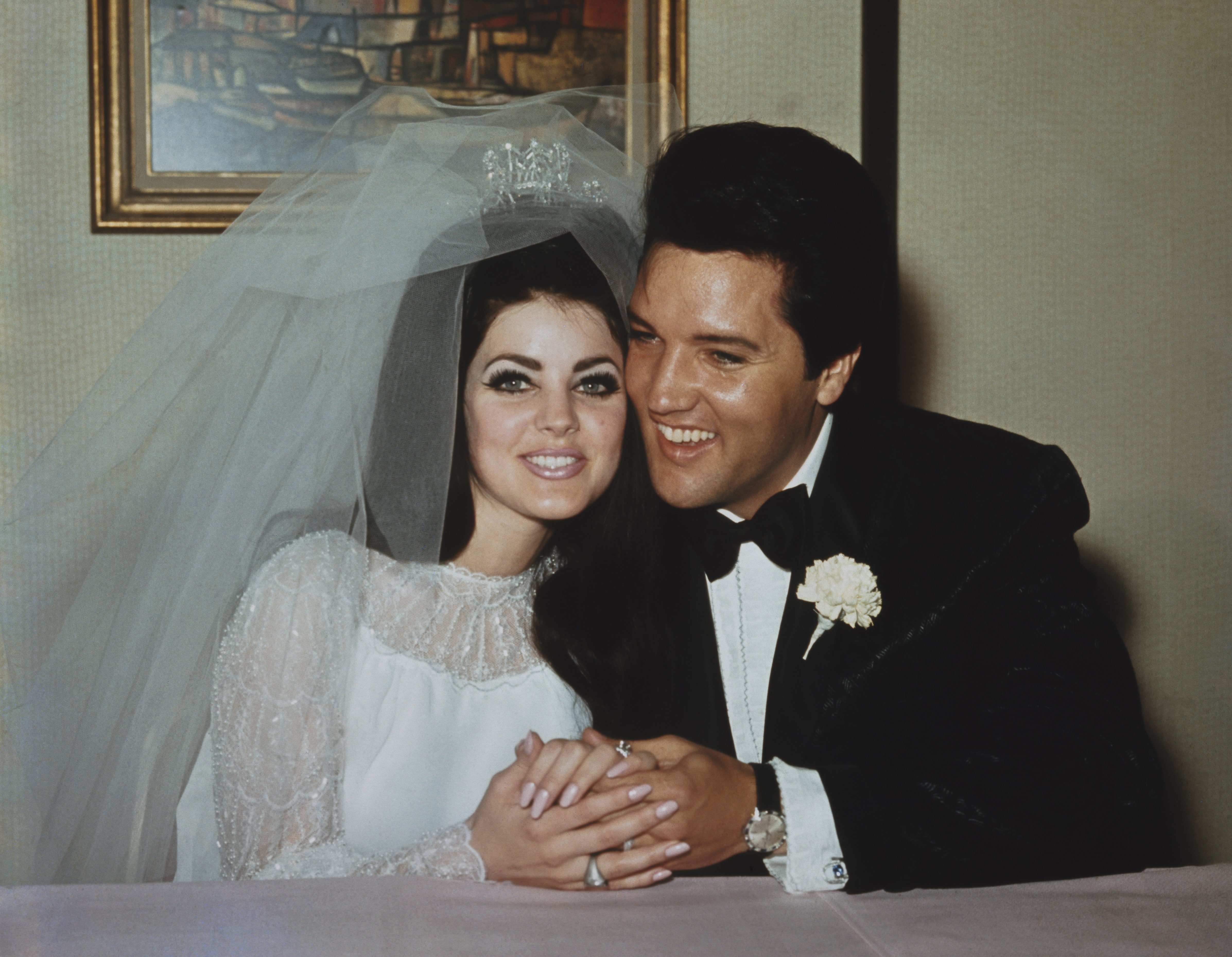 Matrimonio de Elvis Presley y Priscilla Beaulieu Wagner en Las Vegas, Nevada, el 1 de mayo de 1967 | Foto: Getty Images