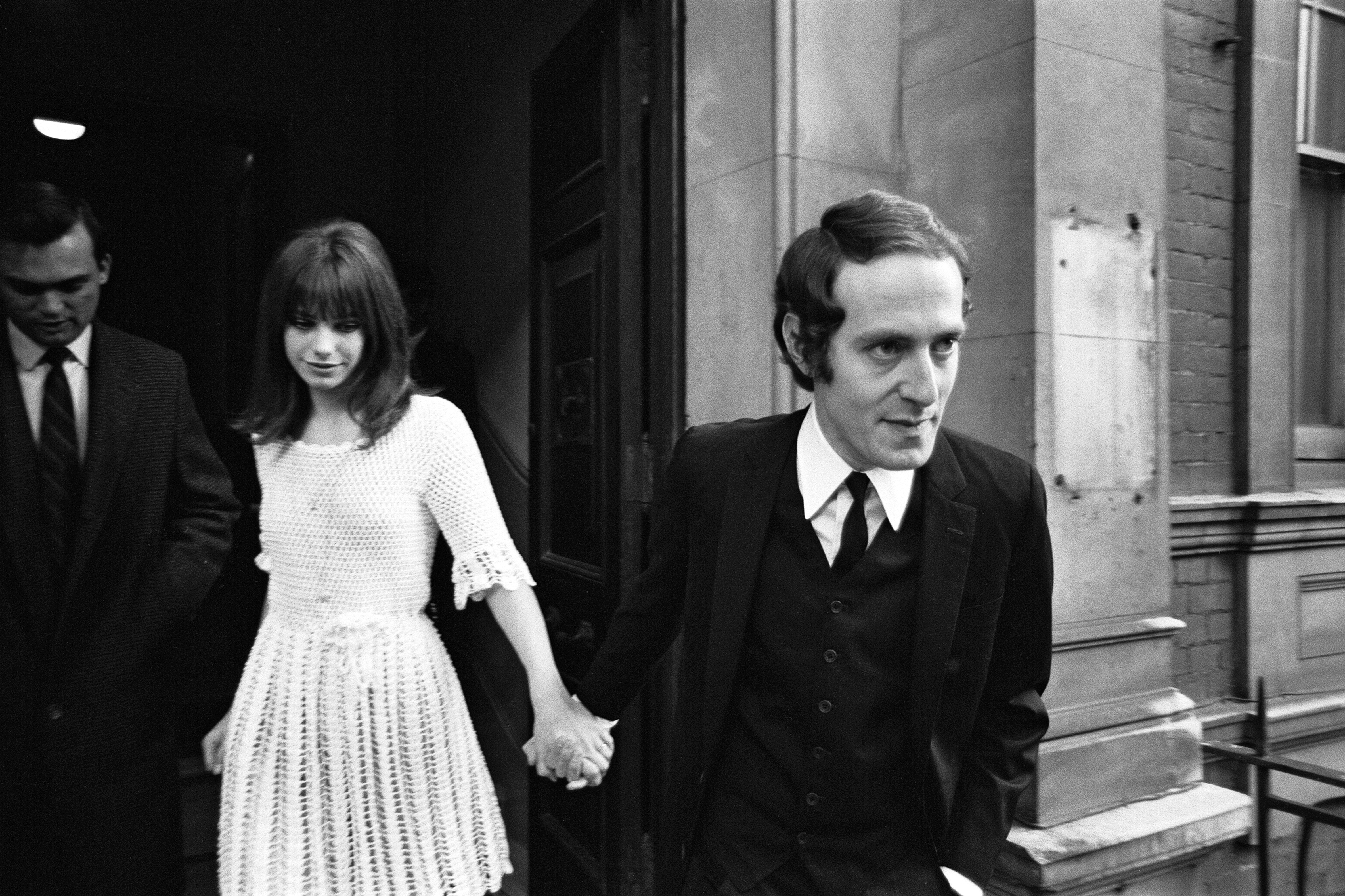 Jane Birkin and John Barry at Chelsea Registry Office in October 1965 in London. | Source: Getty Images