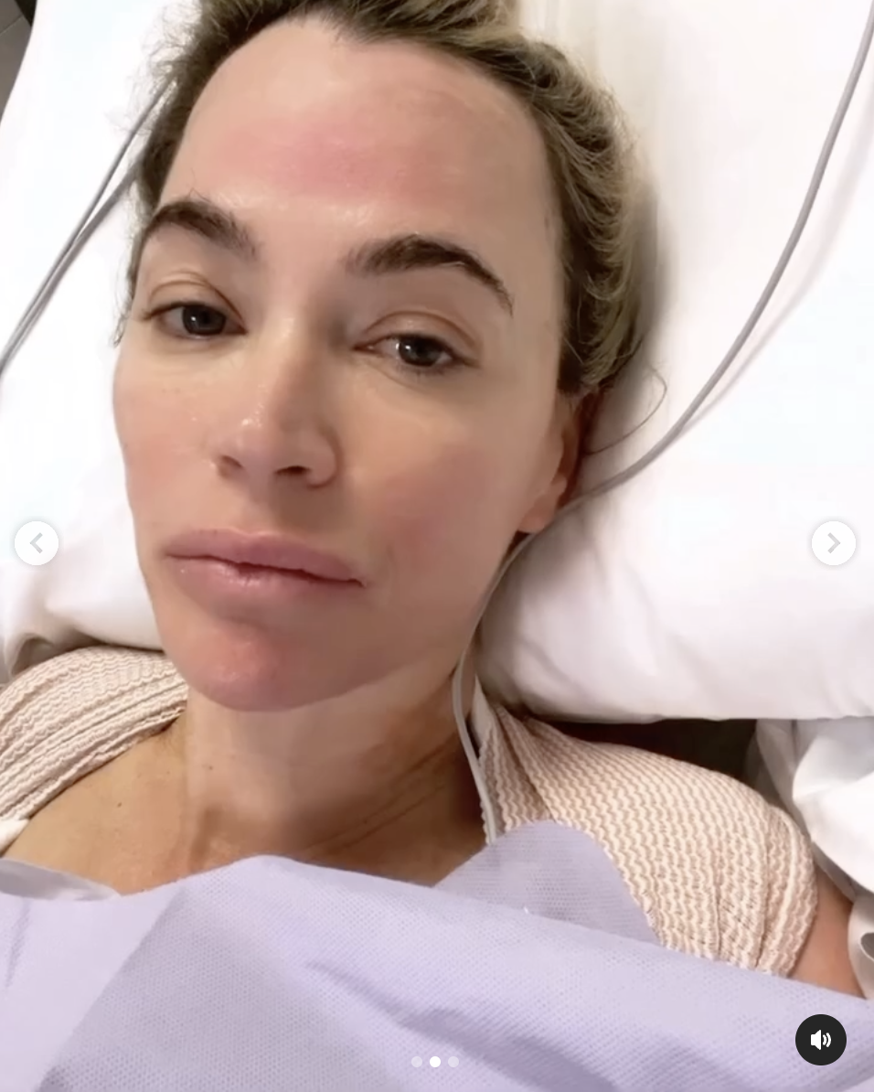 Teddi Mellencamp in the hospital after one of her surgeries, as seen in a video shared on December 27, 2023 | Source: Instagram/teddimellencamp