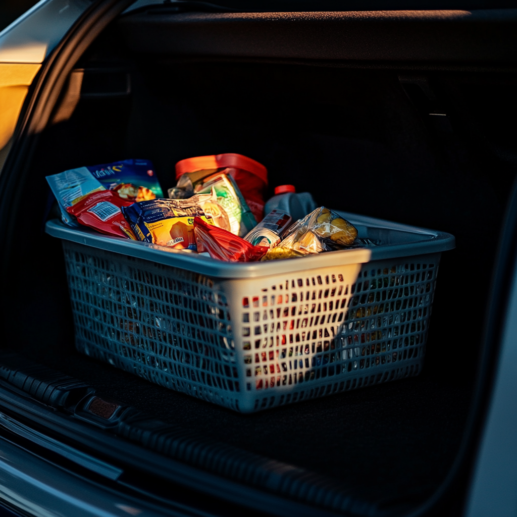 Groceries in a laundry basket | Source: Midjourney