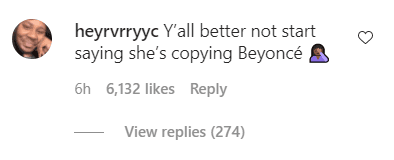 A fan's comment on Ciara's post on her Instagram page | Photo: Instagram.com/ciara/