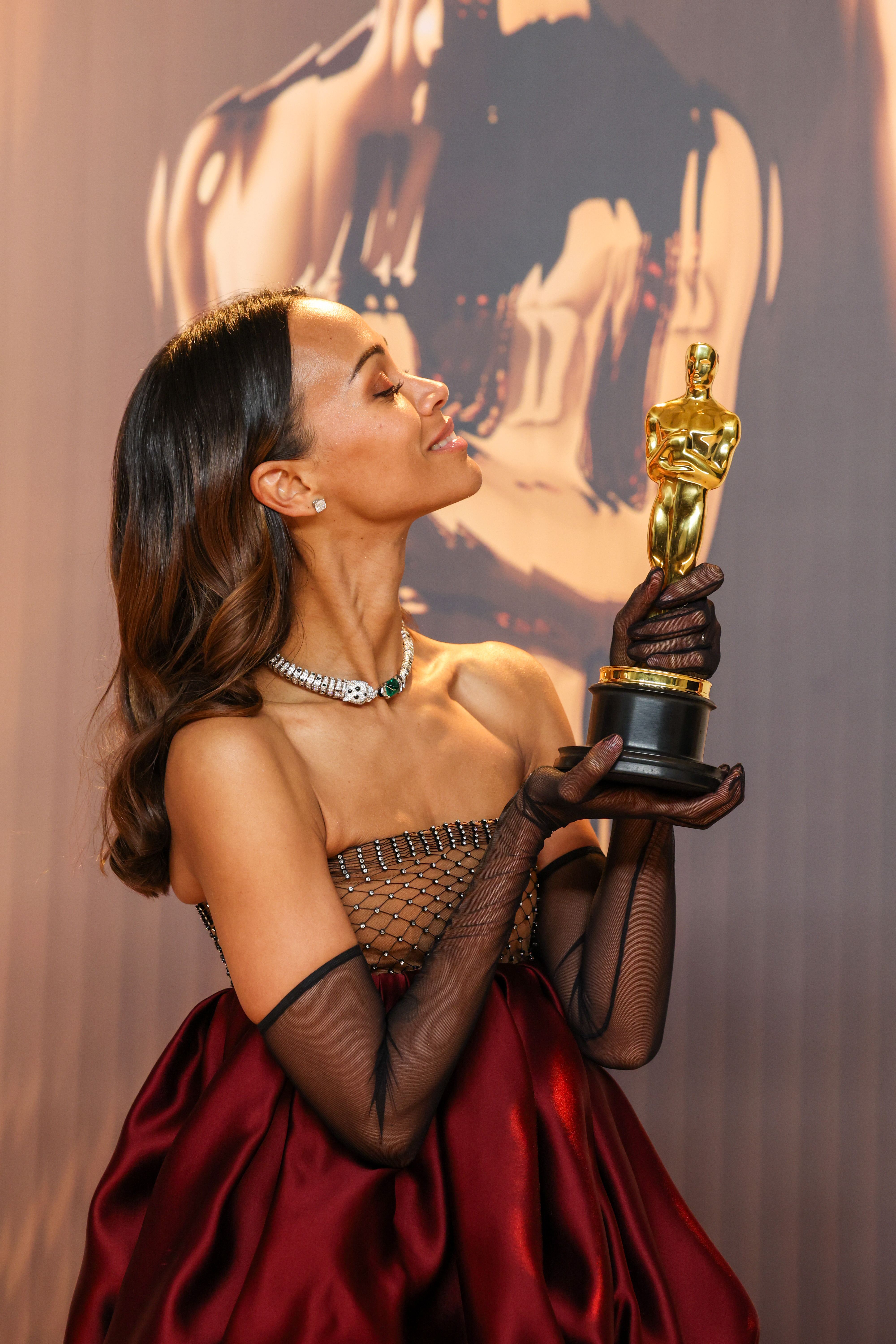 Zoe Saldana in Hollywood, California, on March 2, 2025 | Source: Getty Images