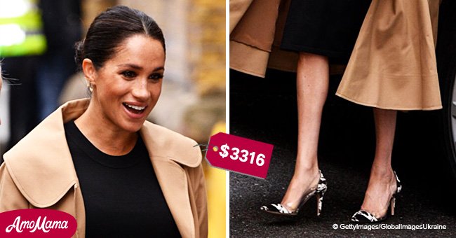 Meghan Markle flashes huge bump in discreet outfit at her first public engagement of 2019