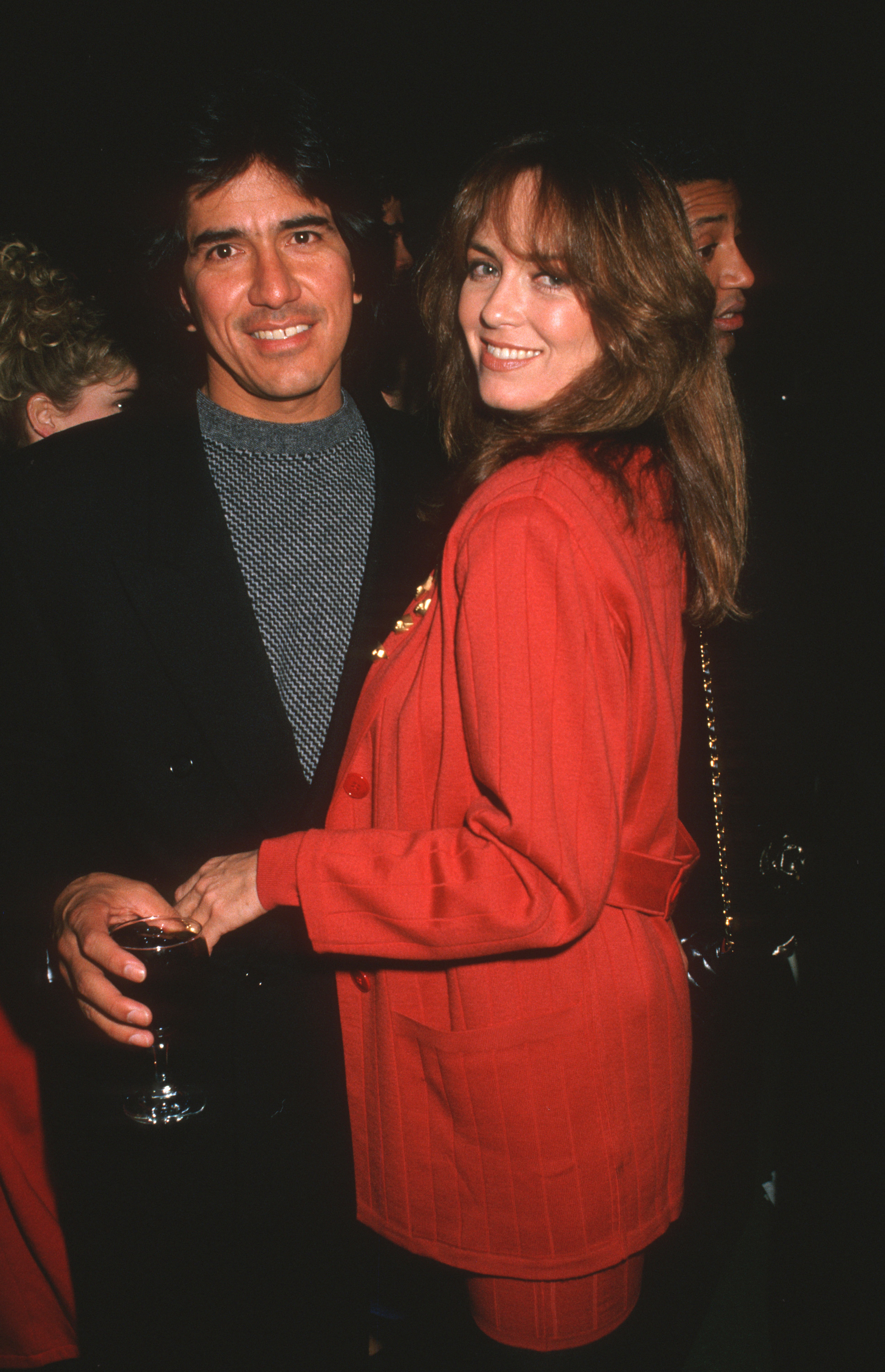 Peter Lopez and Catherine Bach at the 15th Annual American Music Awards on January 25,1988 | Source: Getty Images