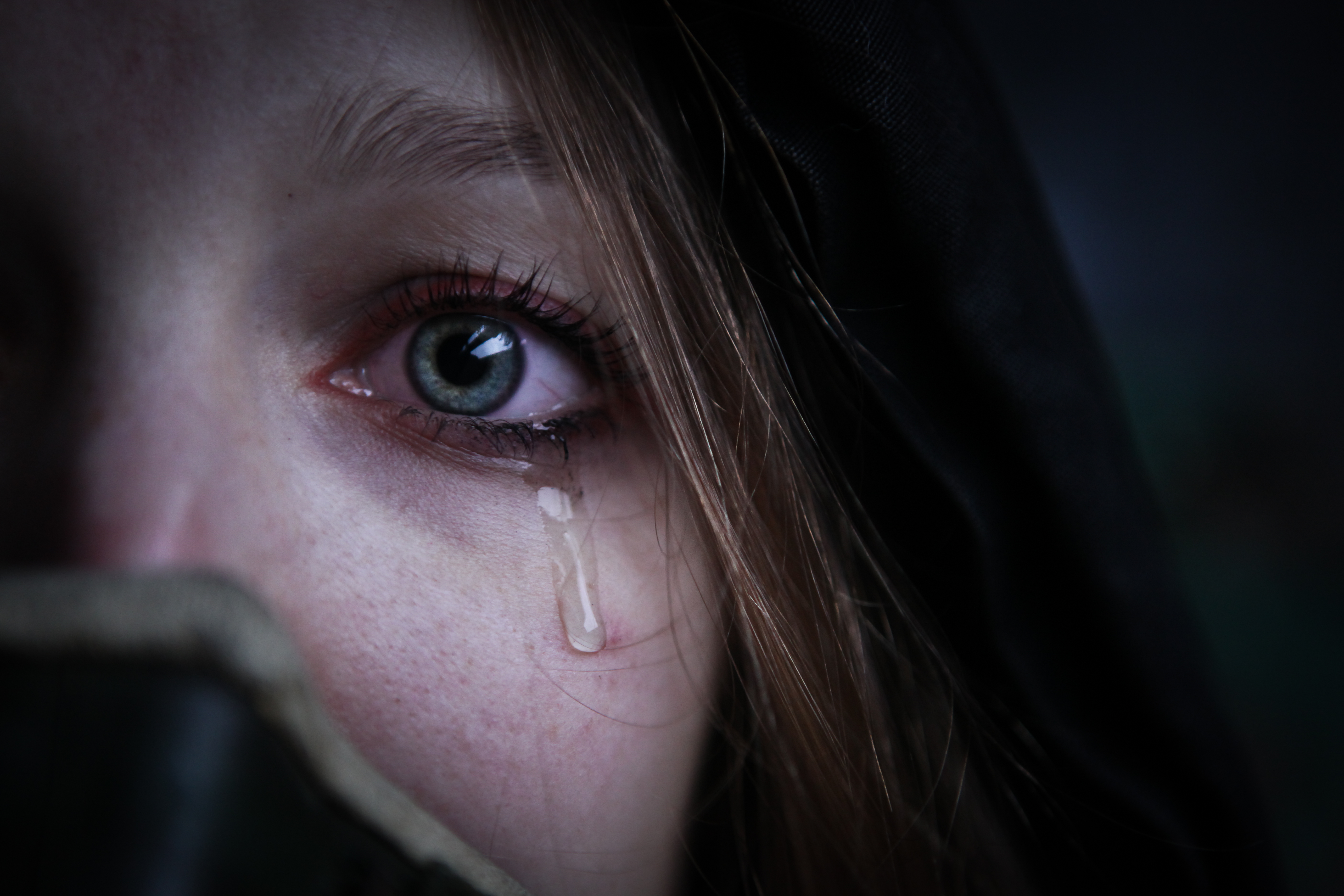 Woman with tears on her face. | Source: Shutterstock