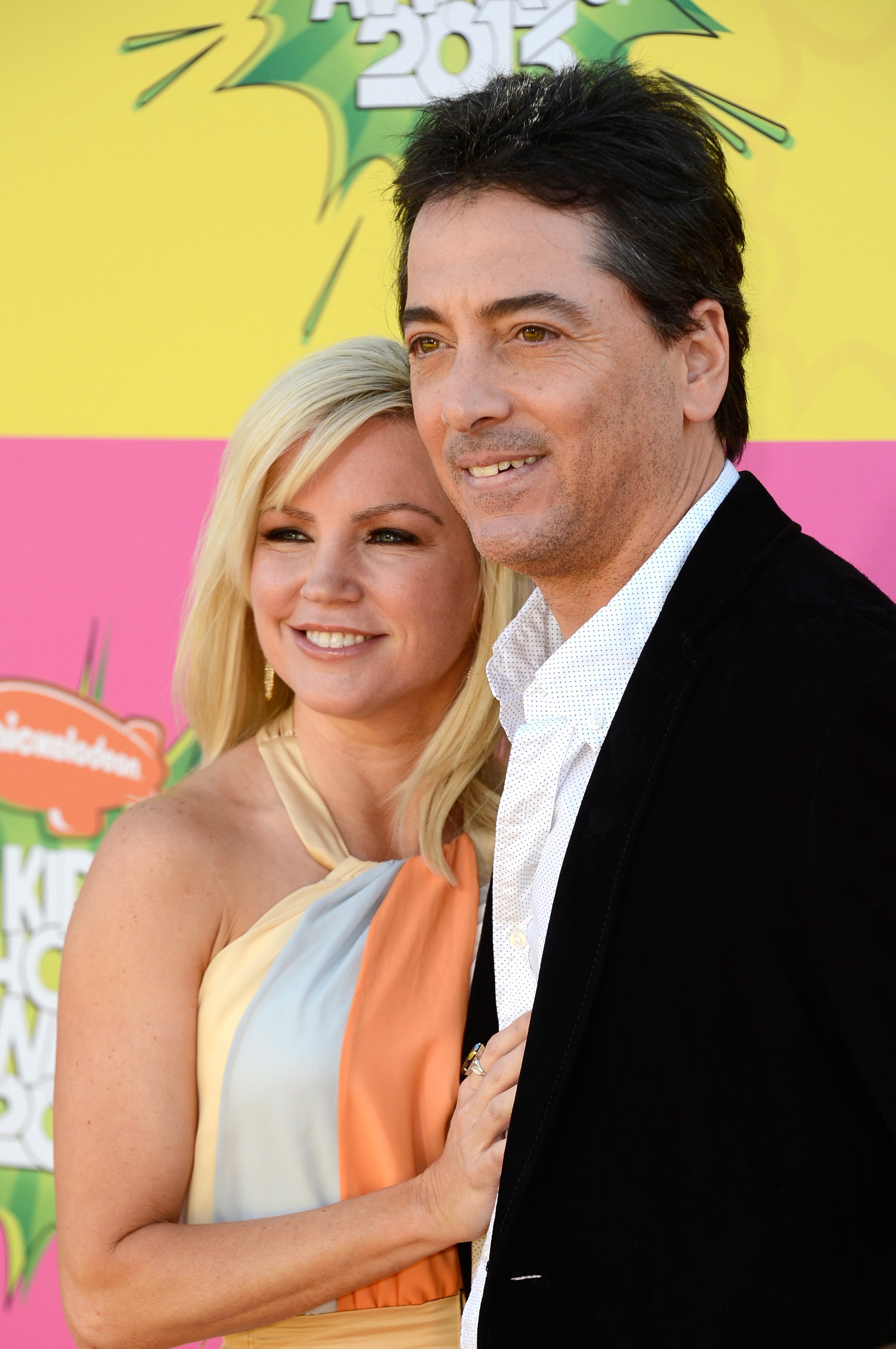 Scott Baio and Renee Sloan arriving at Nickelodeon's 26th Annual Kids' Choice Awards at USC Galen Center on March 23, 2013 in Los Angeles, California. / Source: Getty Images