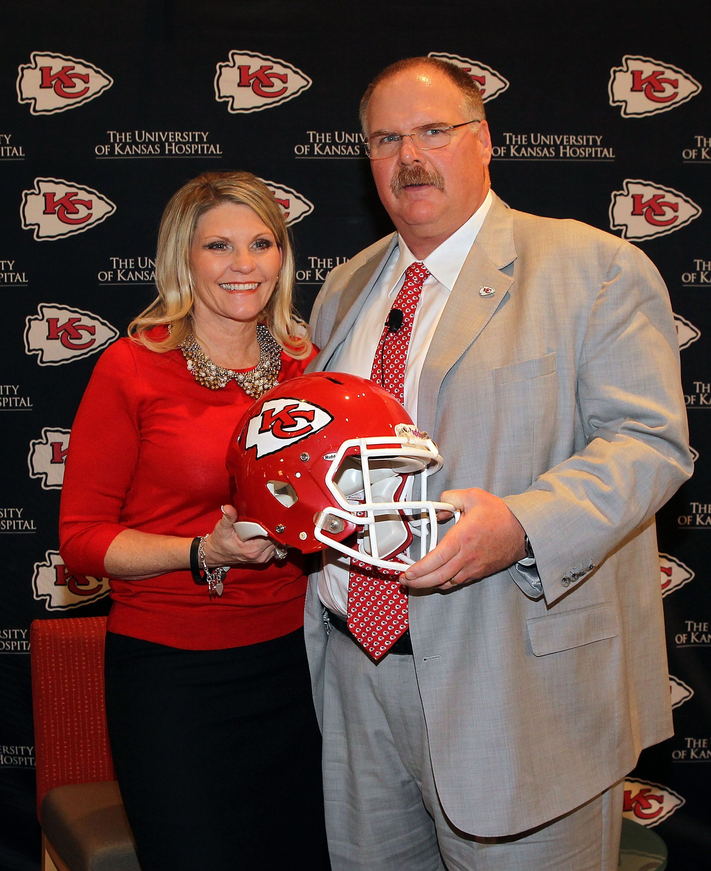 Andy Reid and Tammy Reid during a press conference on January 7, 2013, in Kansas City, Missouri. | Source: Getty Images