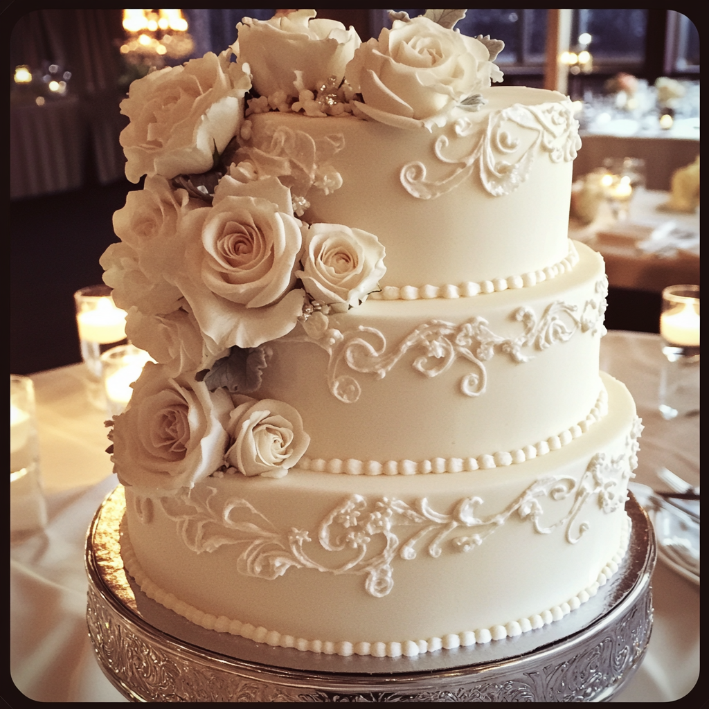 A wedding cake | Source: Midjourney