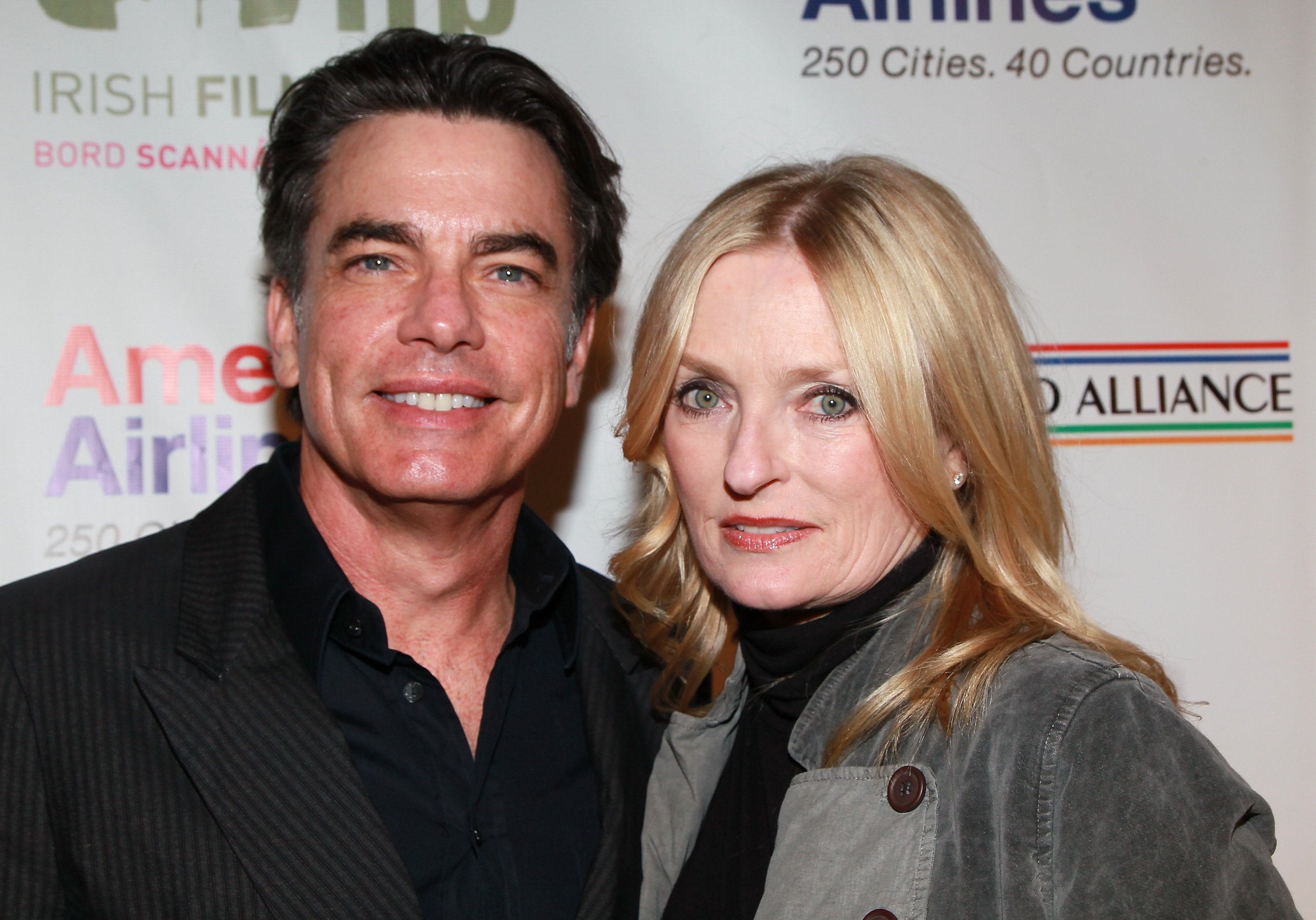 Peter Gallagher and Paula Harwood at the 6th annual "Oscar Wilde: Honoring the Irish in Film" pre-Academy Awards party hosted at the Ebell Club of Los Angeles in California on February 24, 2011. | Source: Getty Images
