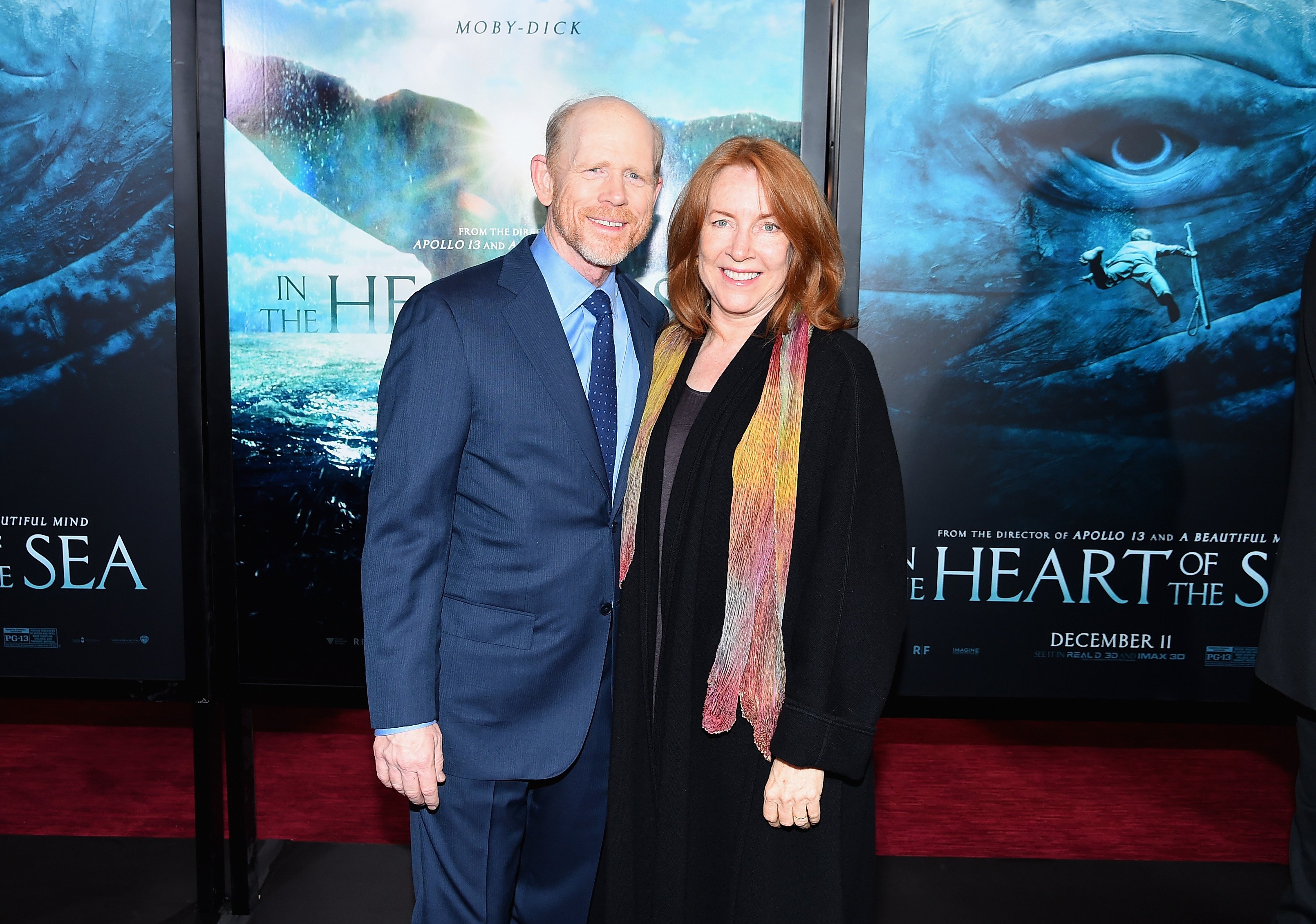 Ron Howard and Cheryl Howard attend "In The Heart Of The Sea" Premiere at Frederick P. Rose Hall, Jazz at Lincoln Center on December 7, 2015, in New York City. | Source: Getty Images
