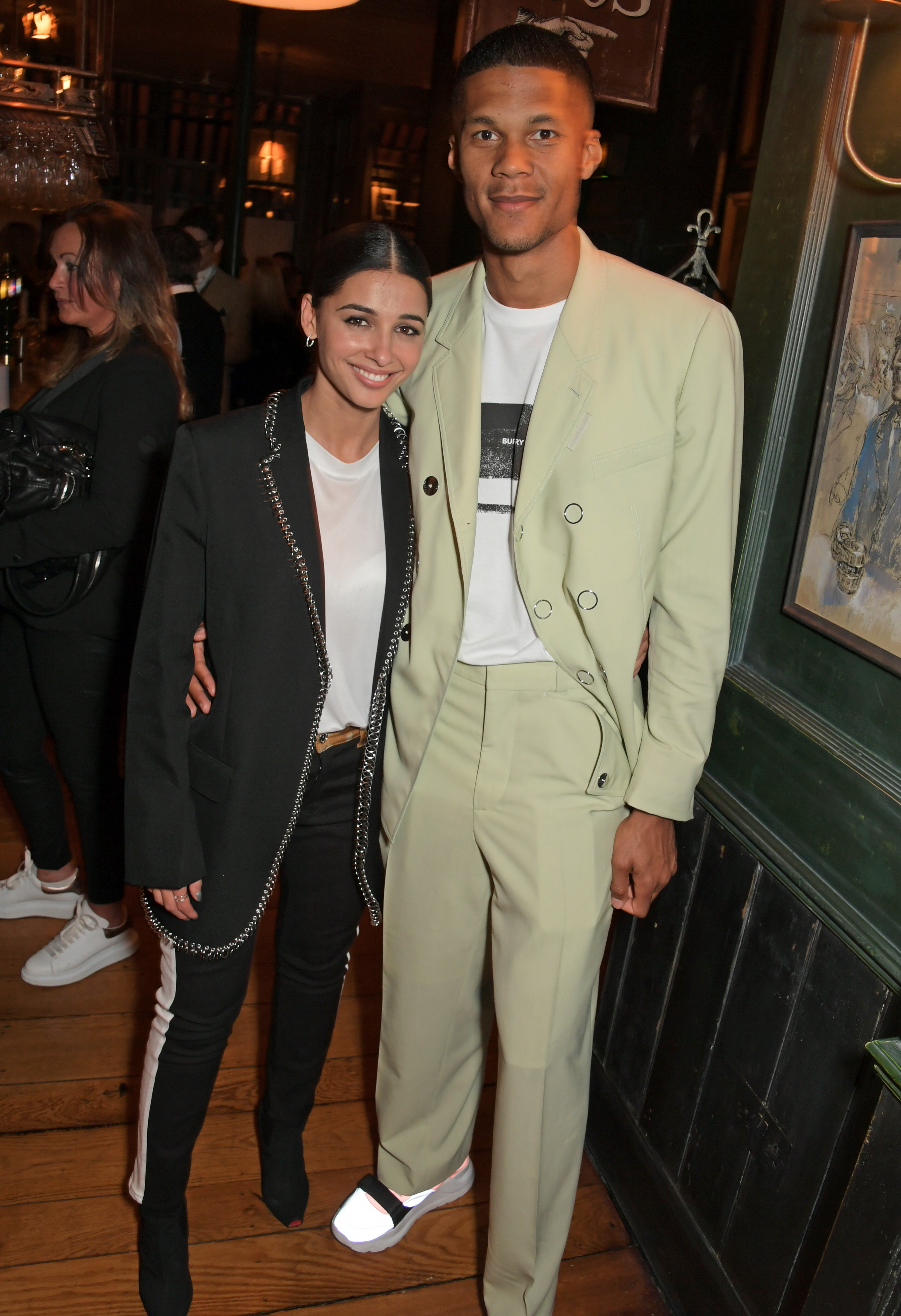 Naomi Scott and Jordan Spence pose at the European Gala after party for "Aladdin" on May 9, 2019, in London, England | Source: Getty Images
