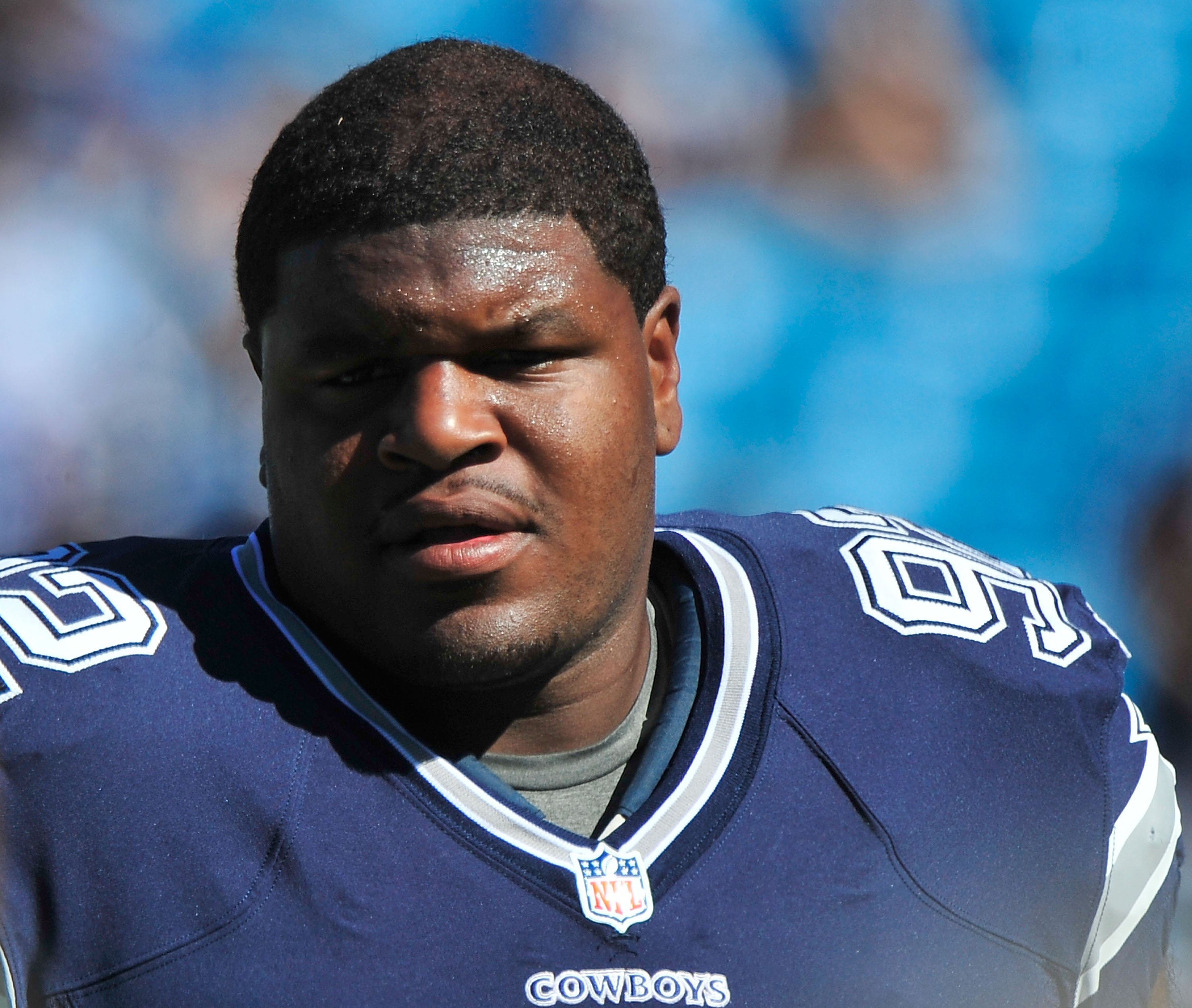 Josh Brent of the Dallas Cowboys at Bank of America Stadium on October 21, 2012 | Photo: Getty Images