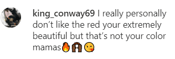 A fan's comment on LisaRaye's Instagram post | Photo: Instagram/therealraye1
