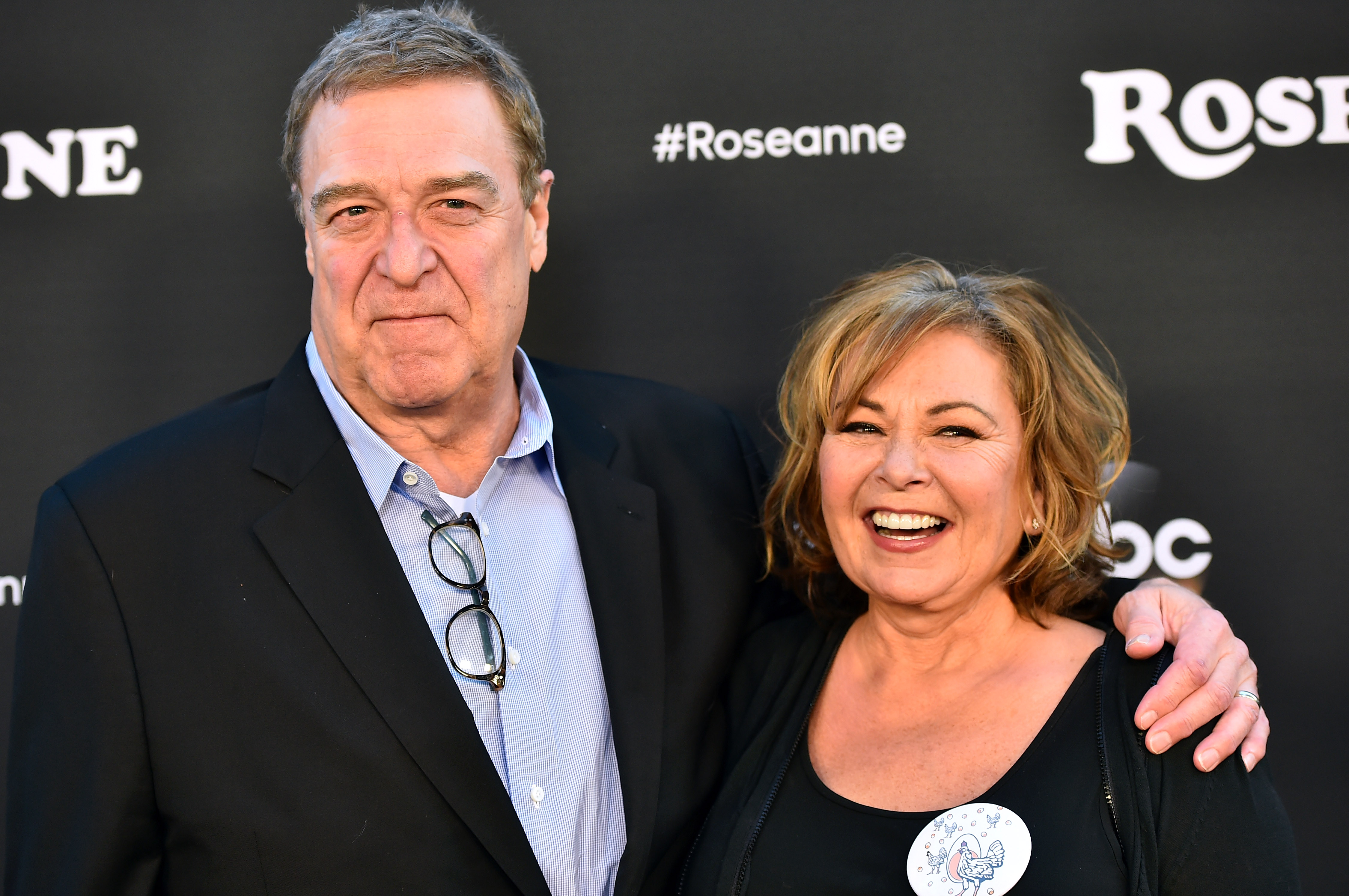 John Goodman and Roseanne Barr on March 23, 2018 in Burbank, California. | Source: Getty Images